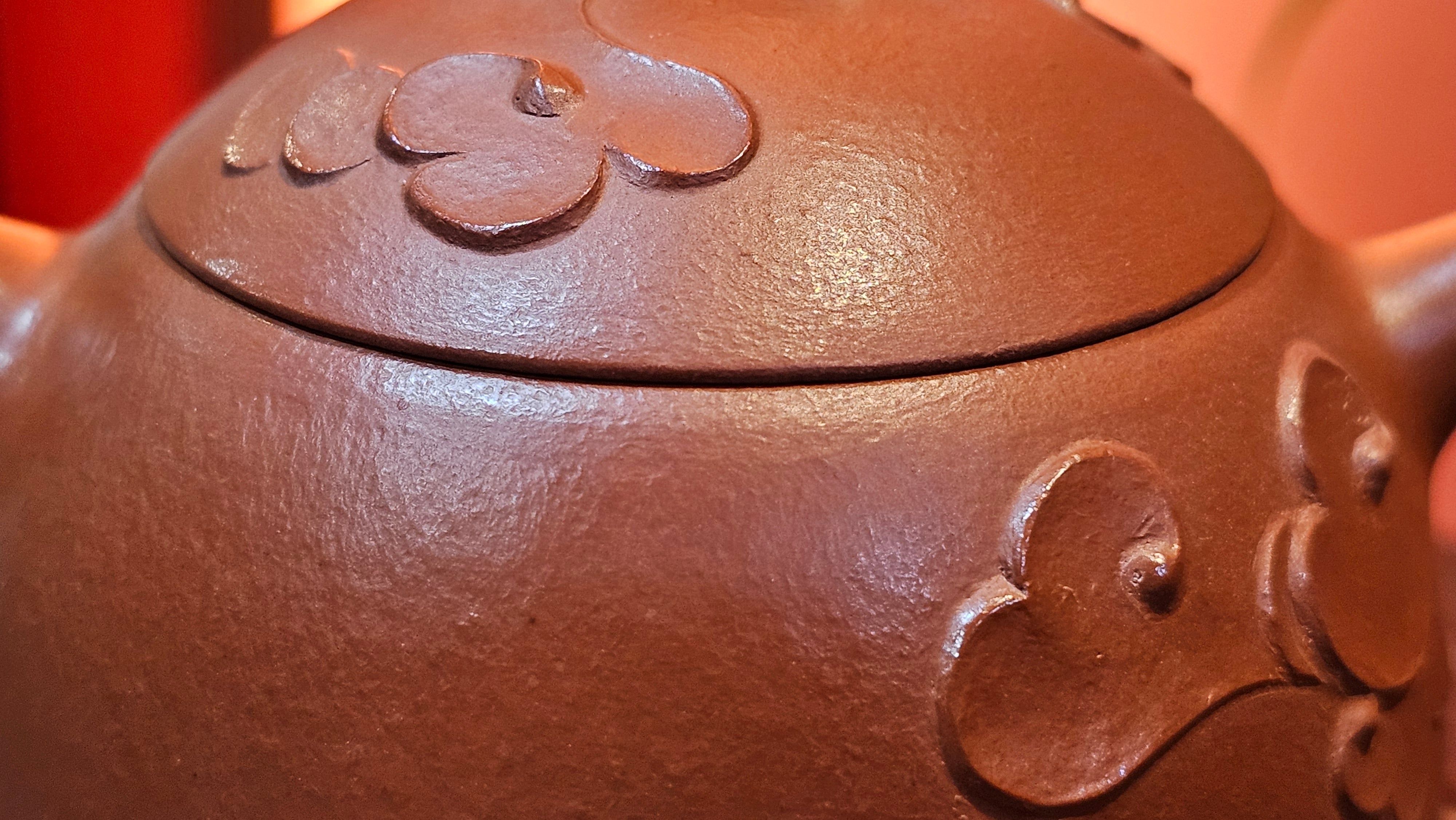 Mini! Qin Quan 秦权, with Oriental Clouds Embellishments 云朵贴花工艺, 120.8ml, Xiao Mei Yao Zhu Ni 小煤窑朱泥, by Craftsman Chen Yue Fei 陈跃飞 ~!Congratulations to Mr J.M.! 0725hrs 9th Oct 2025, Roanoke! VA.