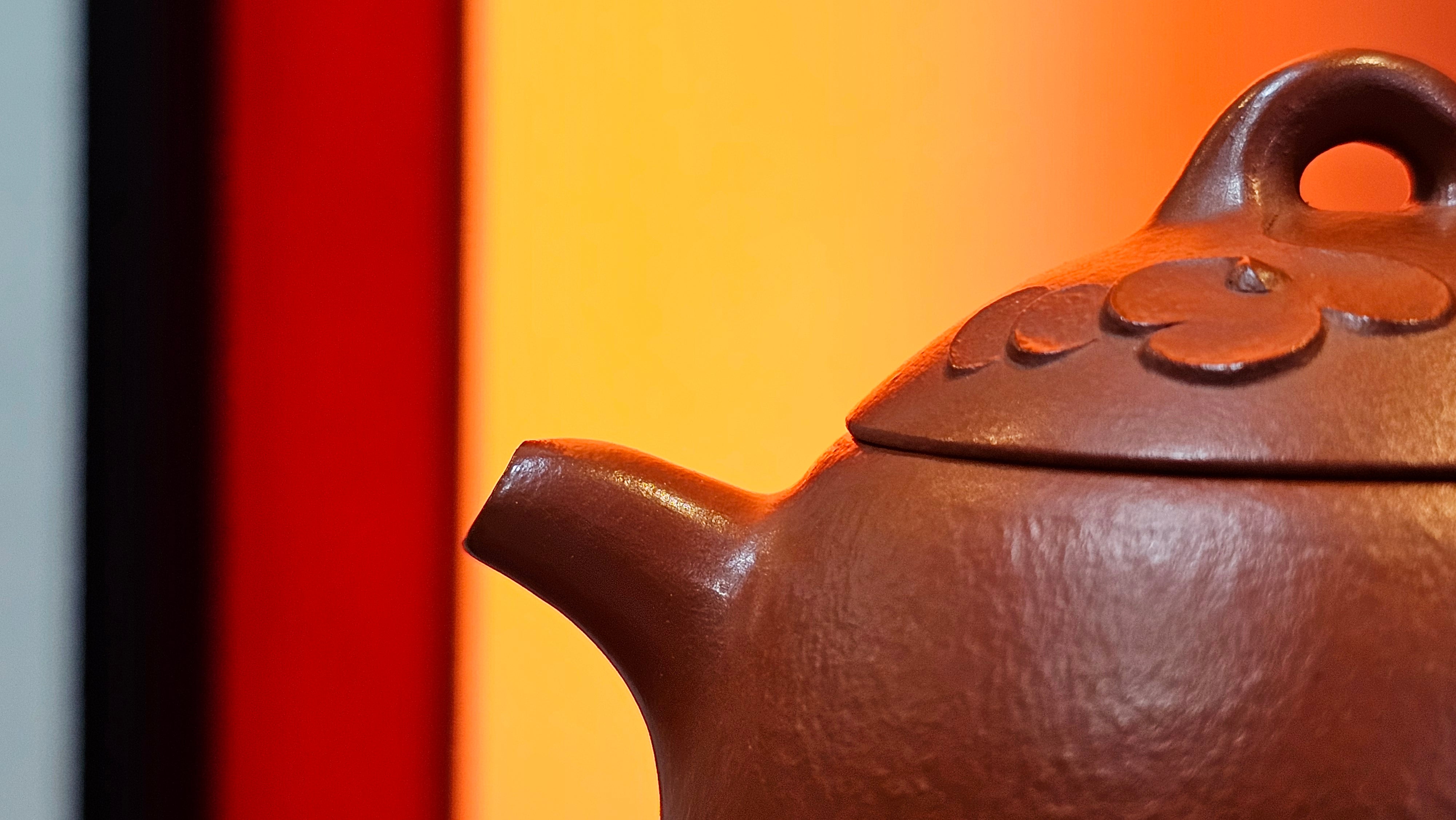 Mini! Qin Quan 秦权, with Oriental Clouds Embellishments 云朵贴花工艺, 120.8ml, Xiao Mei Yao Zhu Ni 小煤窑朱泥, by Craftsman Chen Yue Fei 陈跃飞 ~!Congratulations to Mr J.M.! 0725hrs 9th Oct 2025, Roanoke! VA.