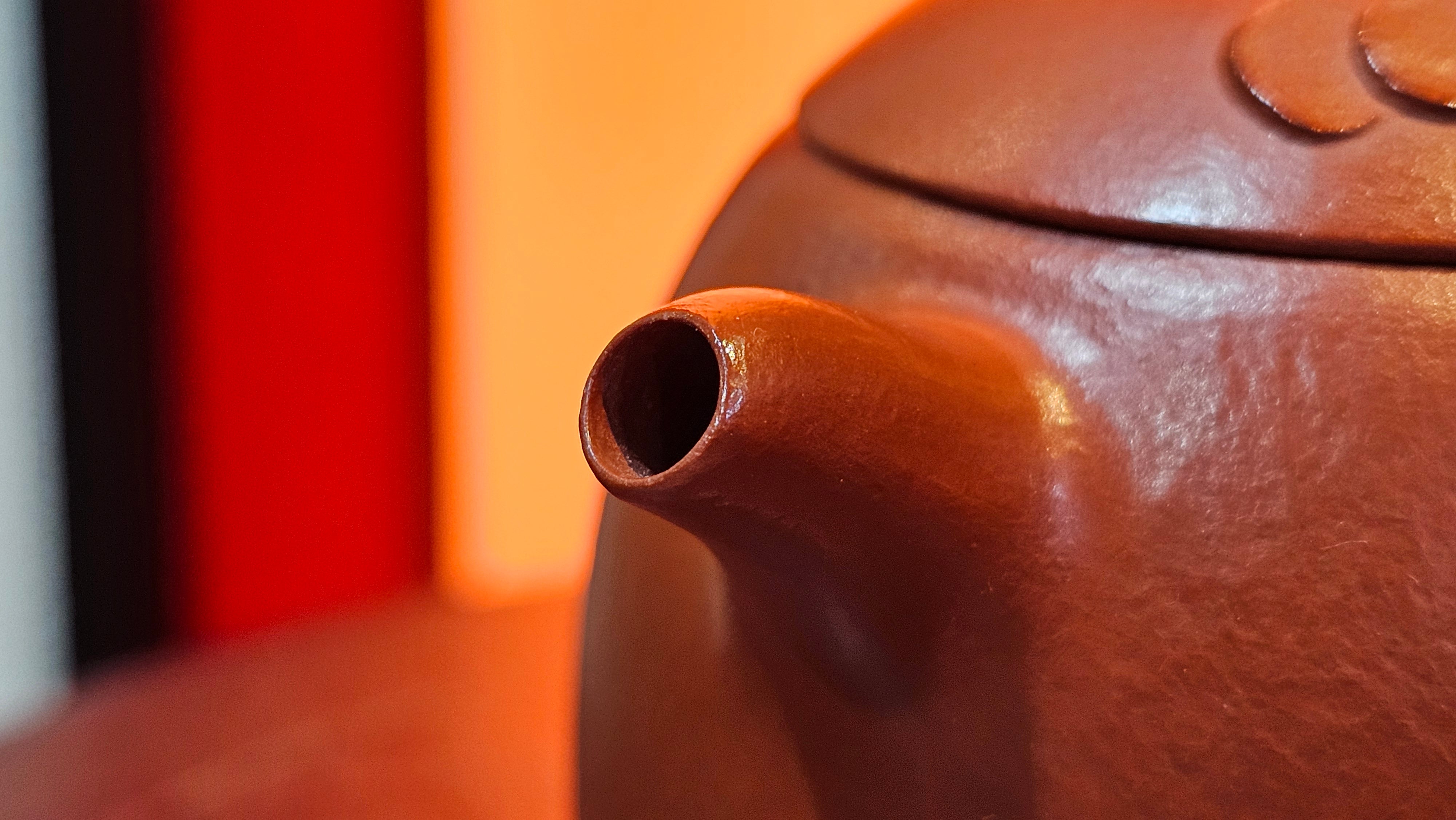 Mini! Qin Quan 秦权, with Oriental Clouds Embellishments 云朵贴花工艺, 120.8ml, Xiao Mei Yao Zhu Ni 小煤窑朱泥, by Craftsman Chen Yue Fei 陈跃飞 ~!Congratulations to Mr J.M.! 0725hrs 9th Oct 2025, Roanoke! VA.