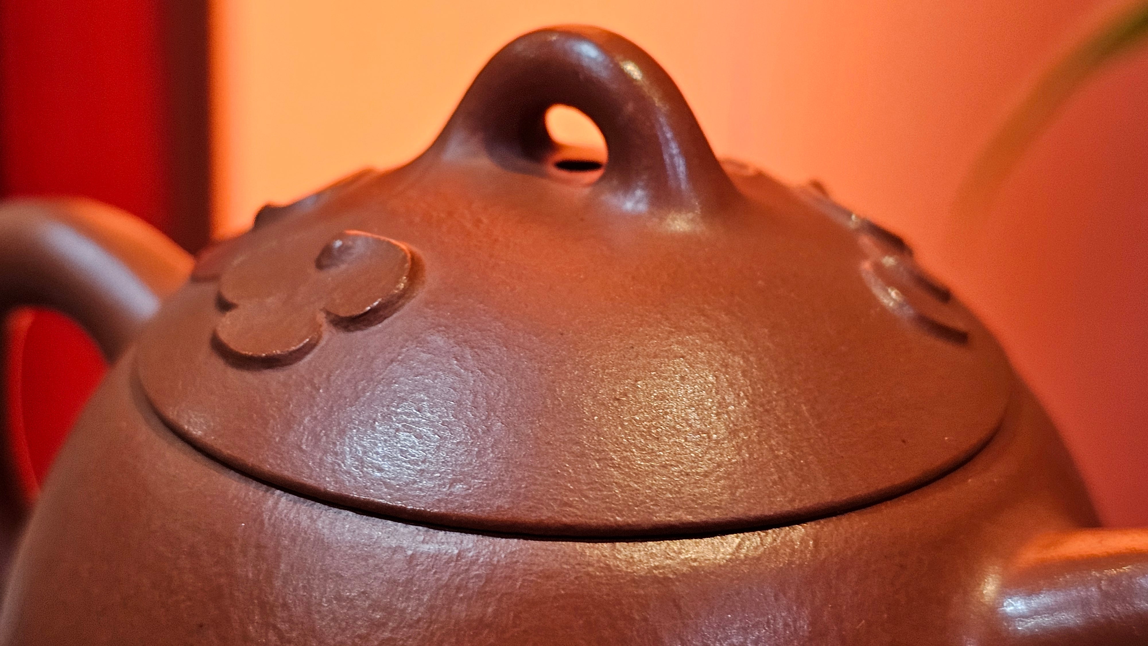 Mini! Qin Quan 秦权, with Oriental Clouds Embellishments 云朵贴花工艺, 120.8ml, Xiao Mei Yao Zhu Ni 小煤窑朱泥, by Craftsman Chen Yue Fei 陈跃飞 ~!Congratulations to Mr J.M.! 0725hrs 9th Oct 2025, Roanoke! VA.