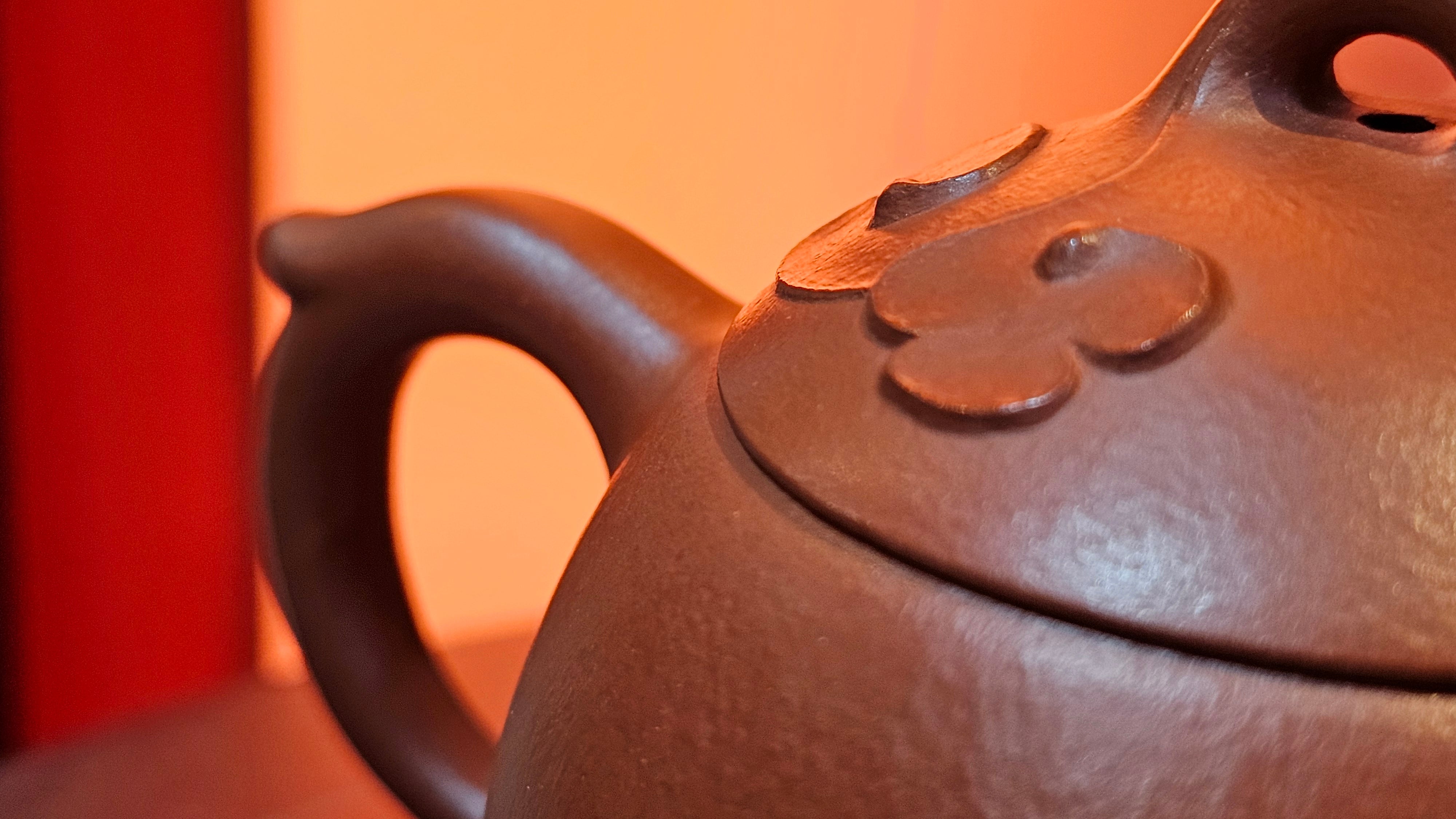 Mini! Qin Quan 秦权, with Oriental Clouds Embellishments 云朵贴花工艺, 120.8ml, Xiao Mei Yao Zhu Ni 小煤窑朱泥, by Craftsman Chen Yue Fei 陈跃飞 ~!Congratulations to Mr J.M.! 0725hrs 9th Oct 2025, Roanoke! VA.