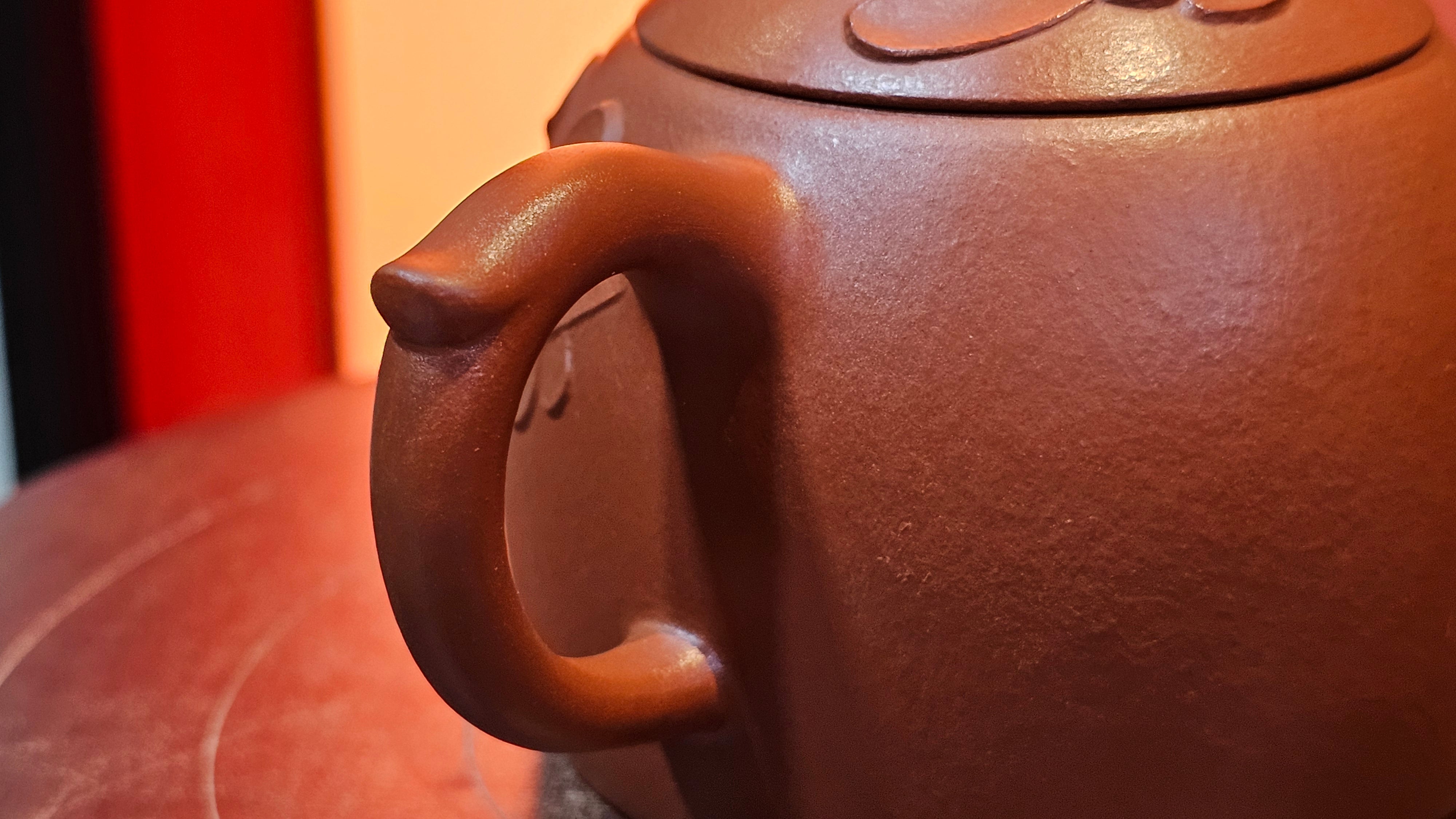 Mini! Qin Quan 秦权, with Oriental Clouds Embellishments 云朵贴花工艺, 120.8ml, Xiao Mei Yao Zhu Ni 小煤窑朱泥, by Craftsman Chen Yue Fei 陈跃飞 ~!Congratulations to Mr J.M.! 0725hrs 9th Oct 2025, Roanoke! VA.