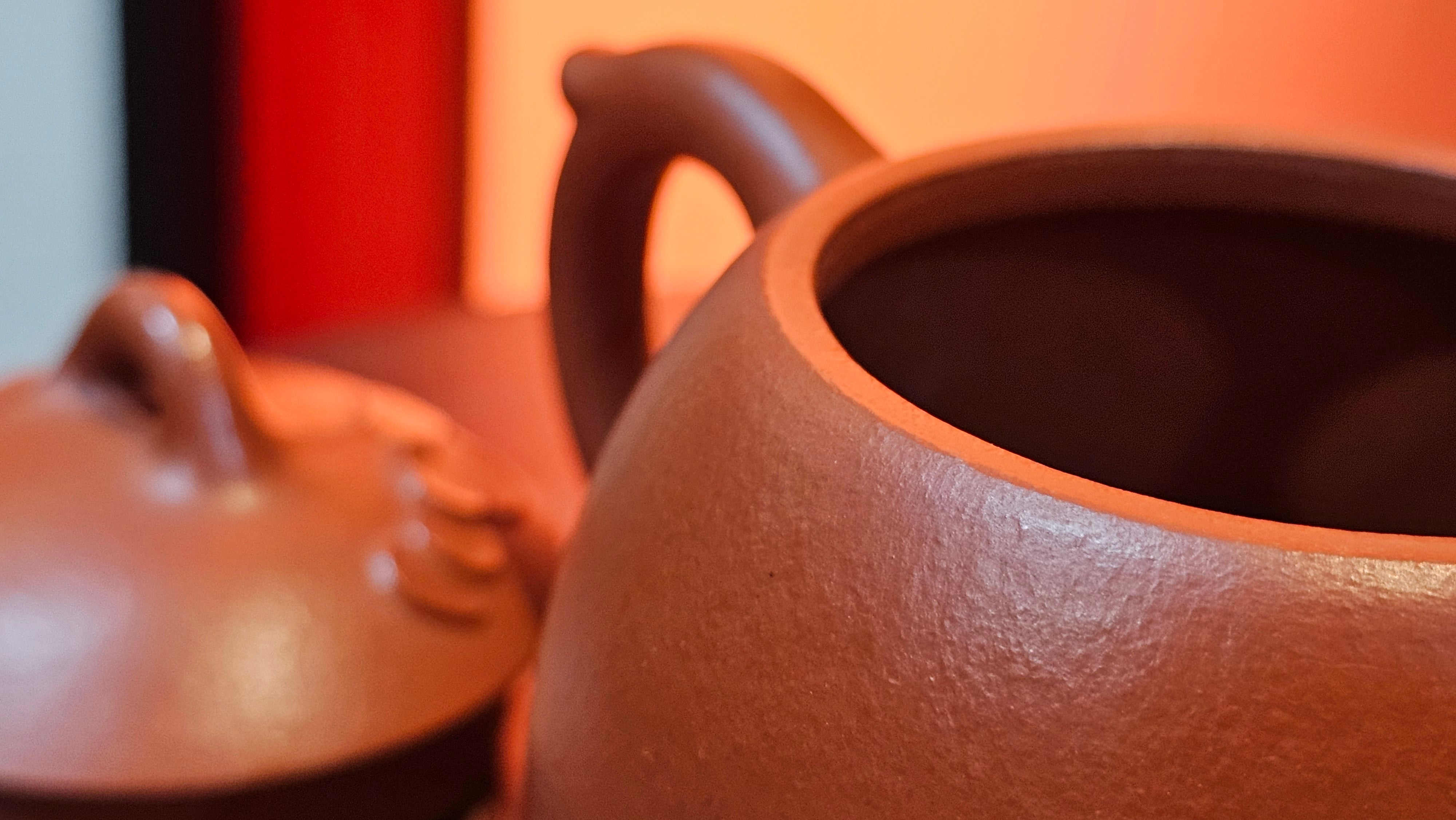 Mini! Qin Quan 秦权, with Oriental Clouds Embellishments 云朵贴花工艺, 120.8ml, Xiao Mei Yao Zhu Ni 小煤窑朱泥, by Craftsman Chen Yue Fei 陈跃飞 ~!Congratulations to Mr J.M.! 0725hrs 9th Oct 2025, Roanoke! VA.