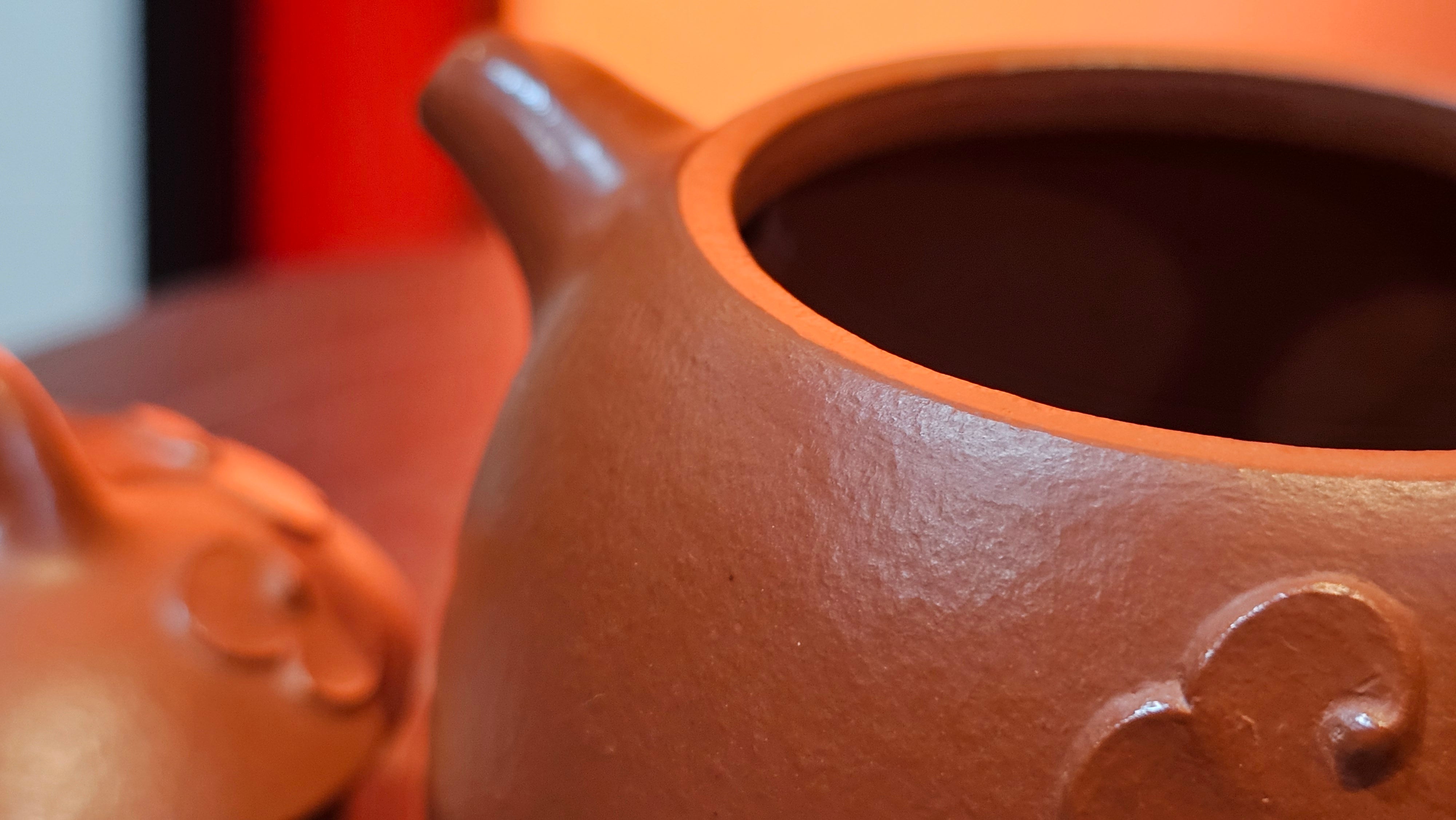 Mini! Qin Quan 秦权, with Oriental Clouds Embellishments 云朵贴花工艺, 120.8ml, Xiao Mei Yao Zhu Ni 小煤窑朱泥, by Craftsman Chen Yue Fei 陈跃飞 ~!Congratulations to Mr J.M.! 0725hrs 9th Oct 2025, Roanoke! VA.