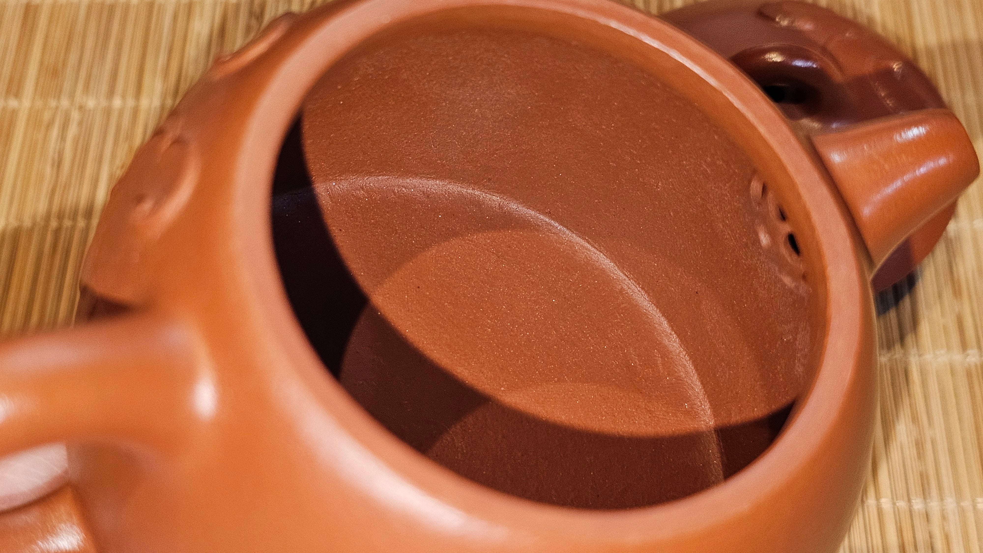 Mini! Qin Quan 秦权, with Oriental Clouds Embellishments 云朵贴花工艺, 120.8ml, Xiao Mei Yao Zhu Ni 小煤窑朱泥, by Craftsman Chen Yue Fei 陈跃飞 ~!Congratulations to Mr J.M.! 0725hrs 9th Oct 2025, Roanoke! VA.