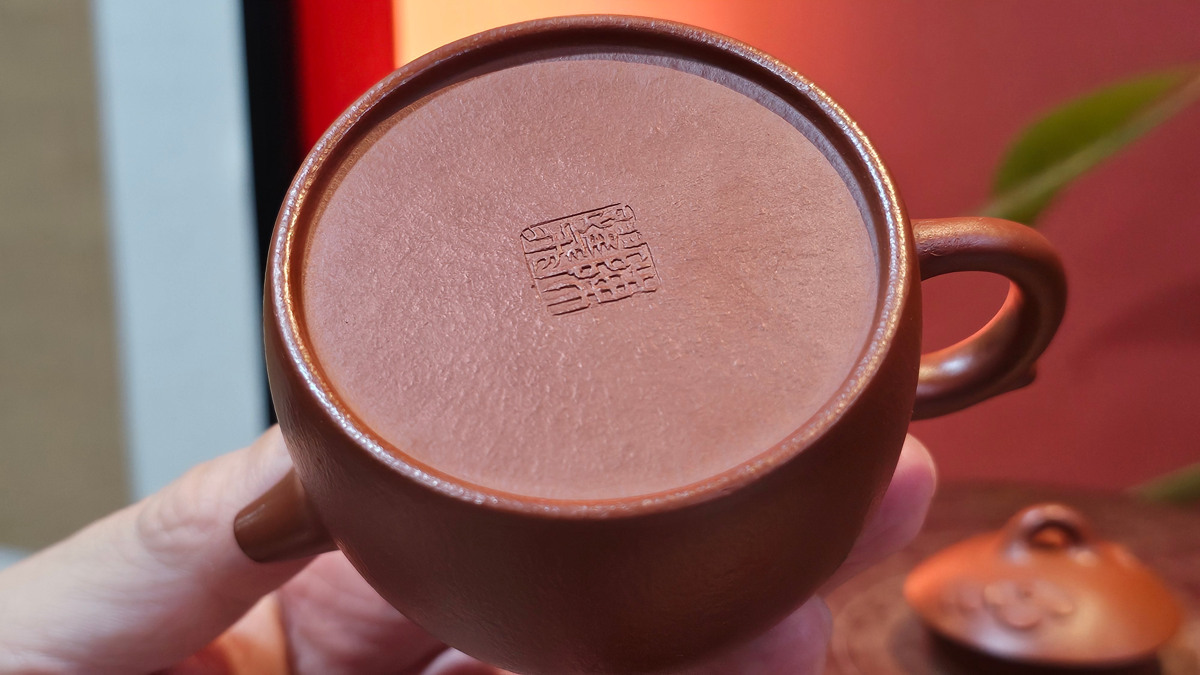 Mini! Qin Quan 秦权, with Oriental Clouds Embellishments 云朵贴花工艺, 120.8ml, Xiao Mei Yao Zhu Ni 小煤窑朱泥, by Craftsman Chen Yue Fei 陈跃飞 ~!Congratulations to Mr J.M.! 0725hrs 9th Oct 2025, Roanoke! VA.