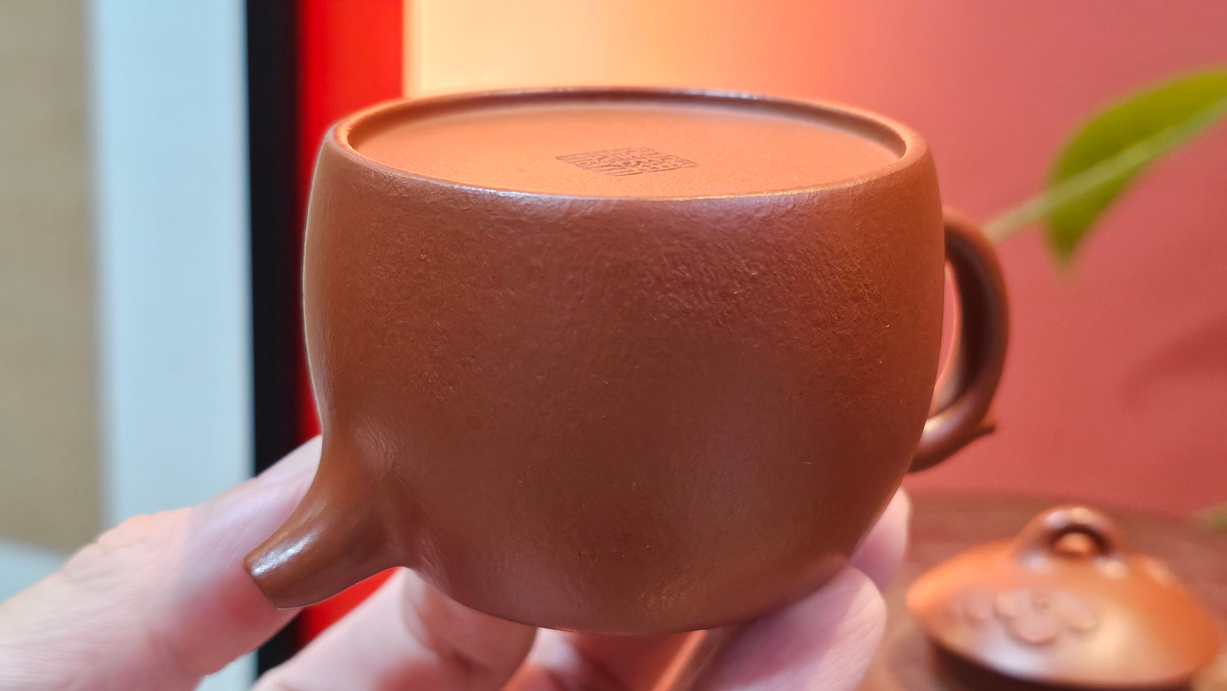 Mini! Qin Quan 秦权, with Oriental Clouds Embellishments 云朵贴花工艺, 120.8ml, Xiao Mei Yao Zhu Ni 小煤窑朱泥, by Craftsman Chen Yue Fei 陈跃飞 ~!Congratulations to Mr J.M.! 0725hrs 9th Oct 2025, Roanoke! VA.