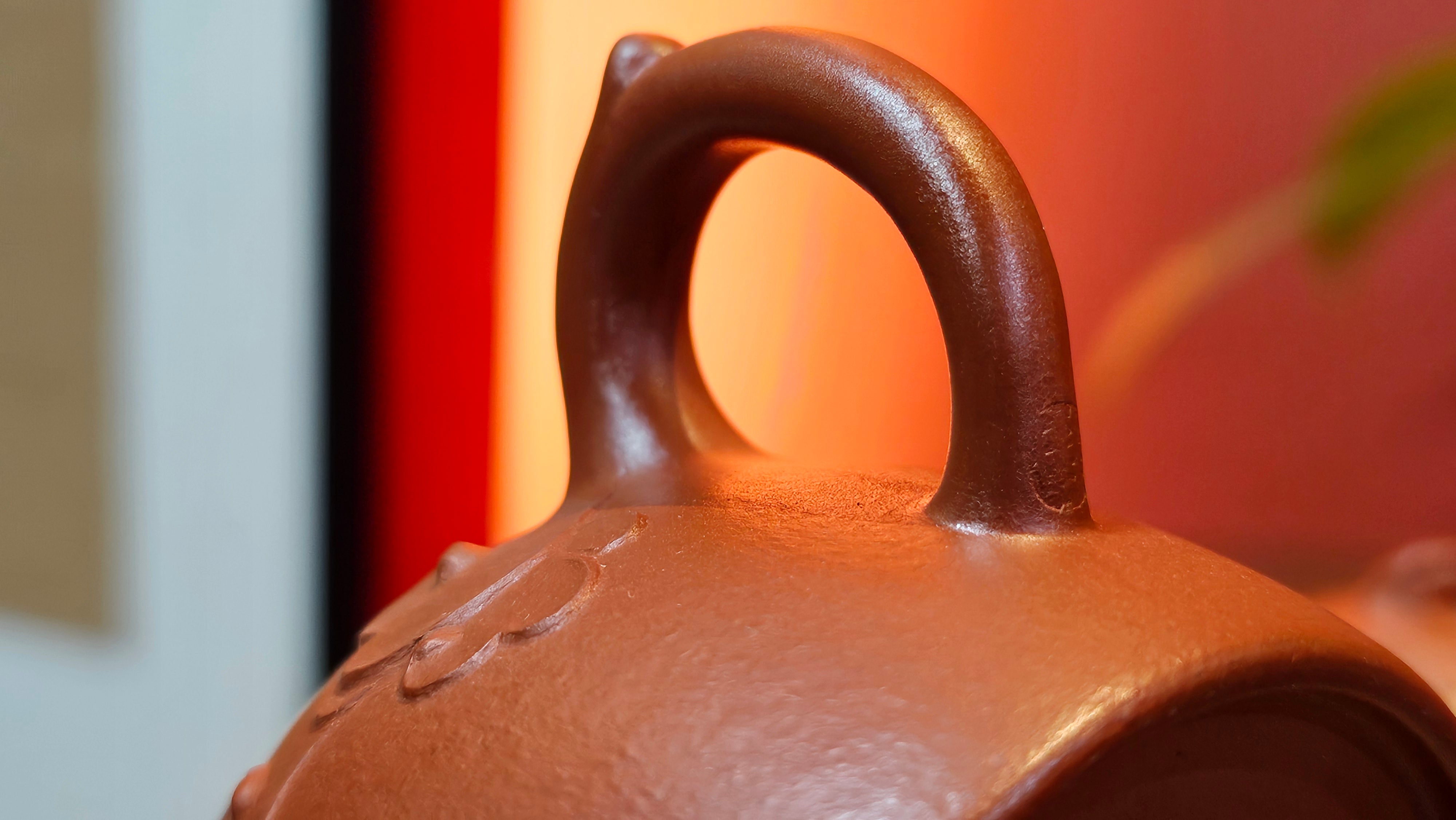 Mini! Qin Quan 秦权, with Oriental Clouds Embellishments 云朵贴花工艺, 120.8ml, Xiao Mei Yao Zhu Ni 小煤窑朱泥, by Craftsman Chen Yue Fei 陈跃飞 ~!Congratulations to Mr J.M.! 0725hrs 9th Oct 2025, Roanoke! VA.