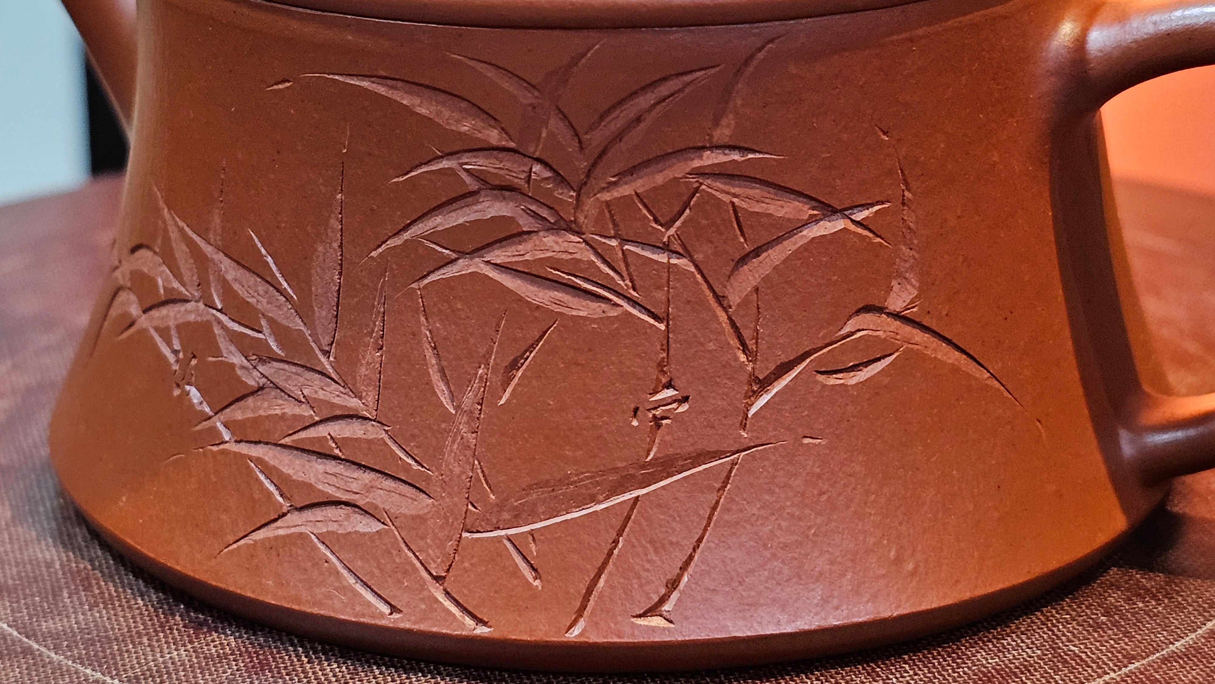 Yun Zhu 云柱 "Pillar of the Heavens", 138.2ml, Xiao Mei Yao Zhu Ni, by Craftsman Wang Hui 王慧 ~ "劲竹凌风" and Bamboo Engraving by Craftsman Yi De Shu 一德书 ~!Congratulations to Mr J.D.! 2059hts 7th Oct 2025, CO!