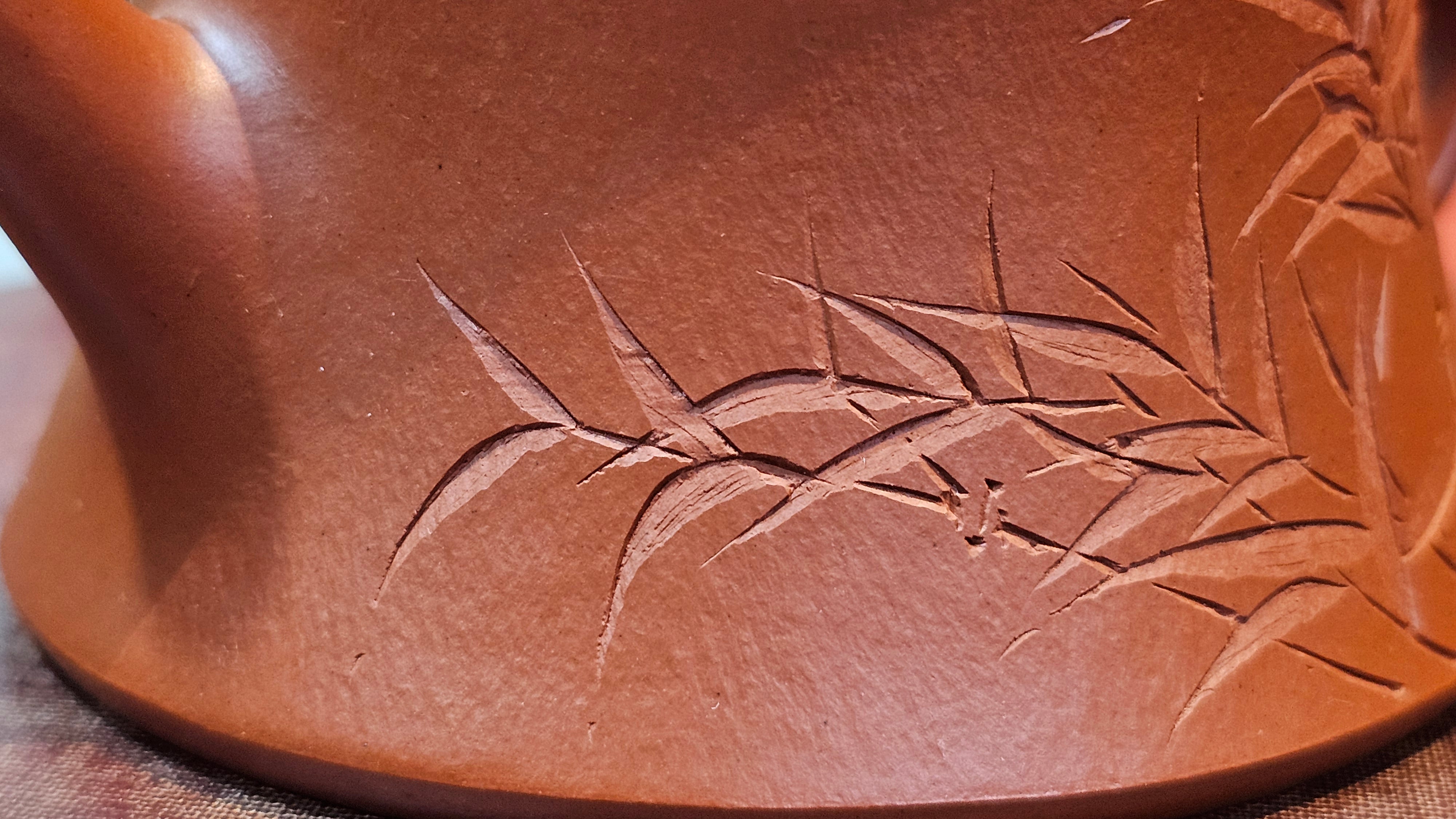 Yun Zhu 云柱 "Pillar of the Heavens", 138.2ml, Xiao Mei Yao Zhu Ni, by Craftsman Wang Hui 王慧 ~ "劲竹凌风" and Bamboo Engraving by Craftsman Yi De Shu 一德书 ~!Congratulations to Mr J.D.! 2059hts 7th Oct 2025, CO!