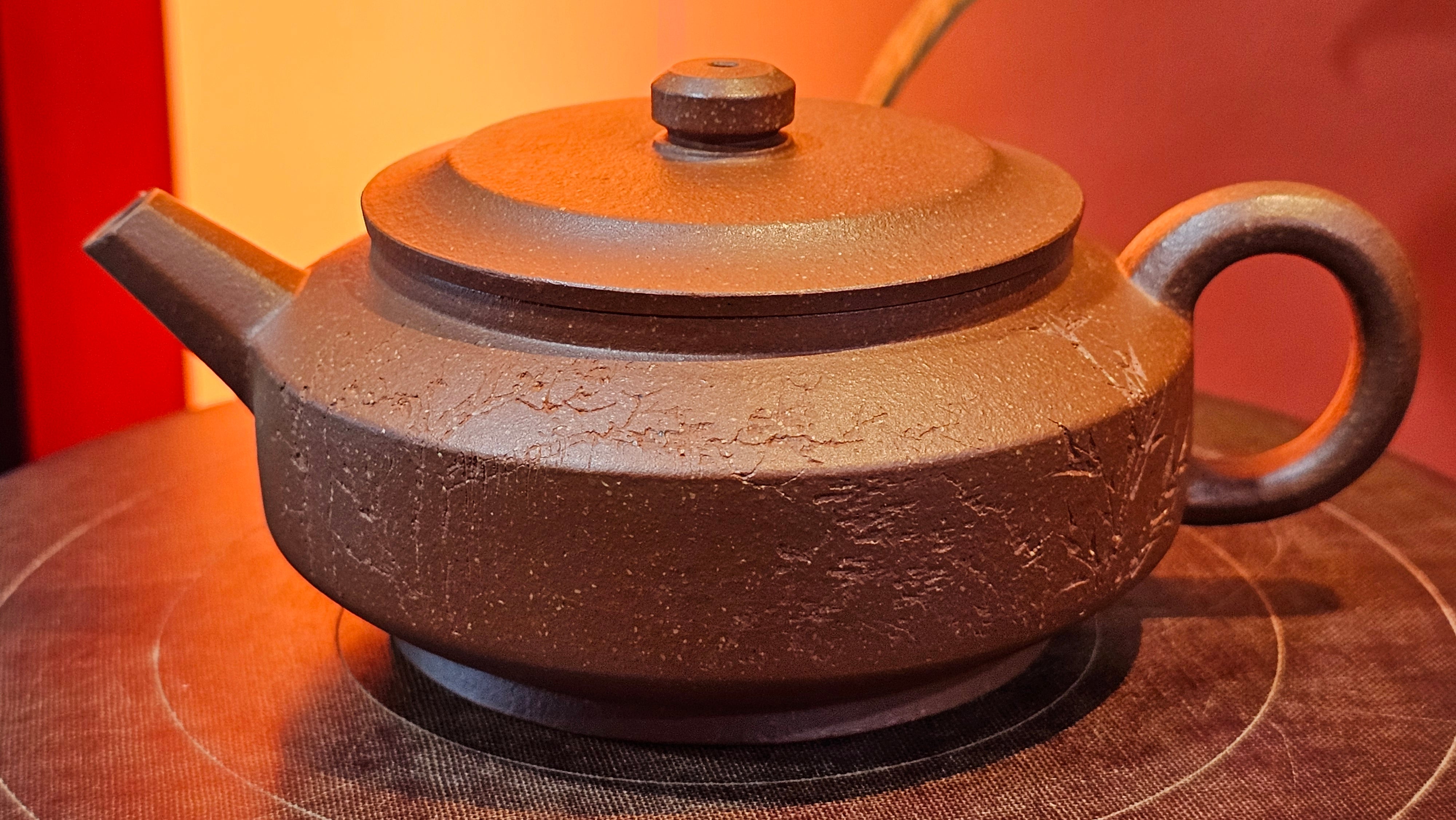 Zhou Pan《周盘》, 167.9ml, Hong Jiang Po Ni 红降坡泥, by Craftsman Zhu Shu 朱舒!~Engraving of Bamboos and Verse by Craftsman Mu Shan 牧山 ~ Congratulations to Mr B.H.S.! 1146hrs 7th Oct 2025, Jakarta! Indonesia🇮🇩!