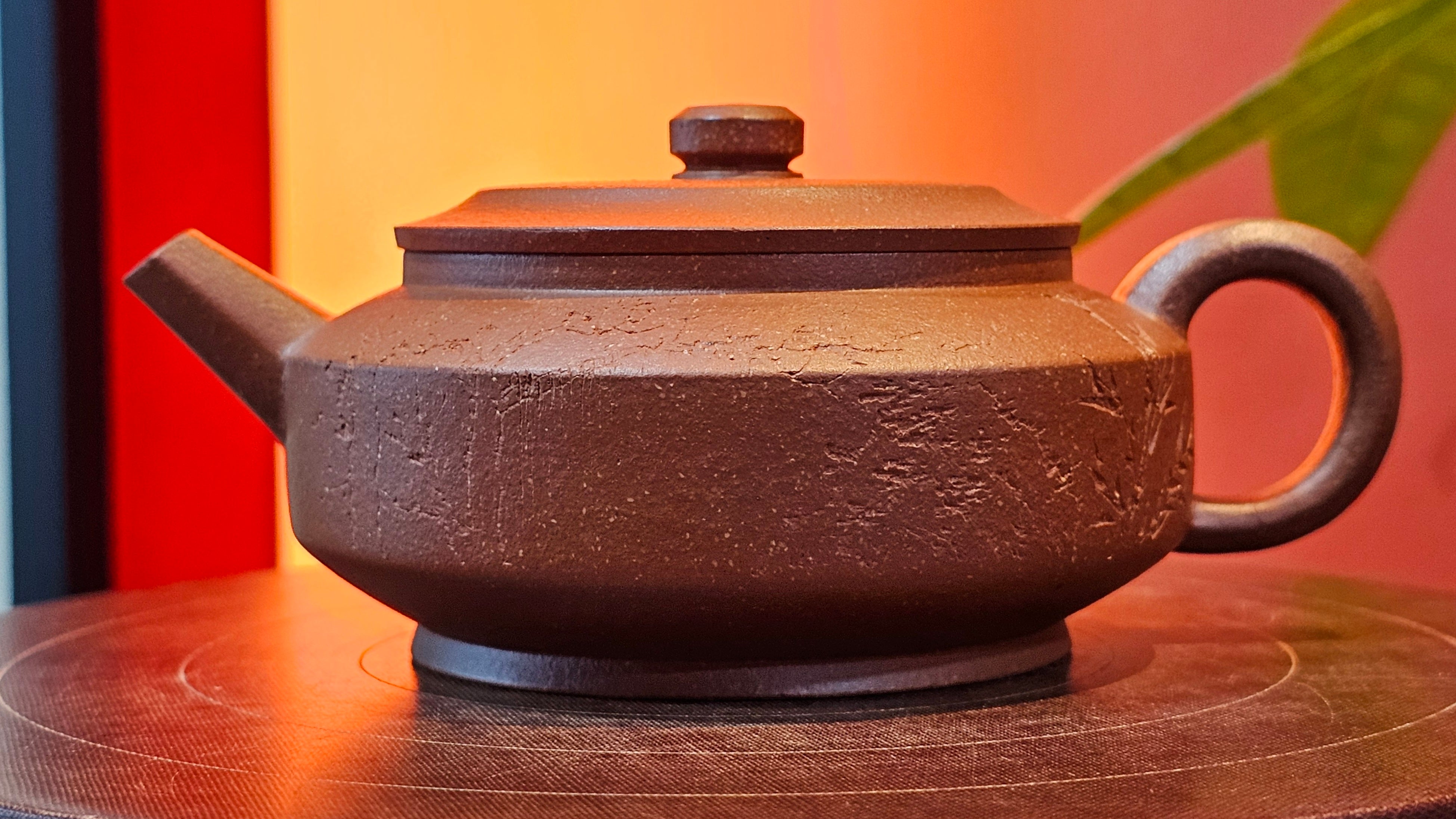 Zhou Pan《周盘》, 167.9ml, Hong Jiang Po Ni 红降坡泥, by Craftsman Zhu Shu 朱舒!~Engraving of Bamboos and Verse by Craftsman Mu Shan 牧山 ~ Congratulations to Mr B.H.S.! 1146hrs 7th Oct 2025, Jakarta! Indonesia🇮🇩!