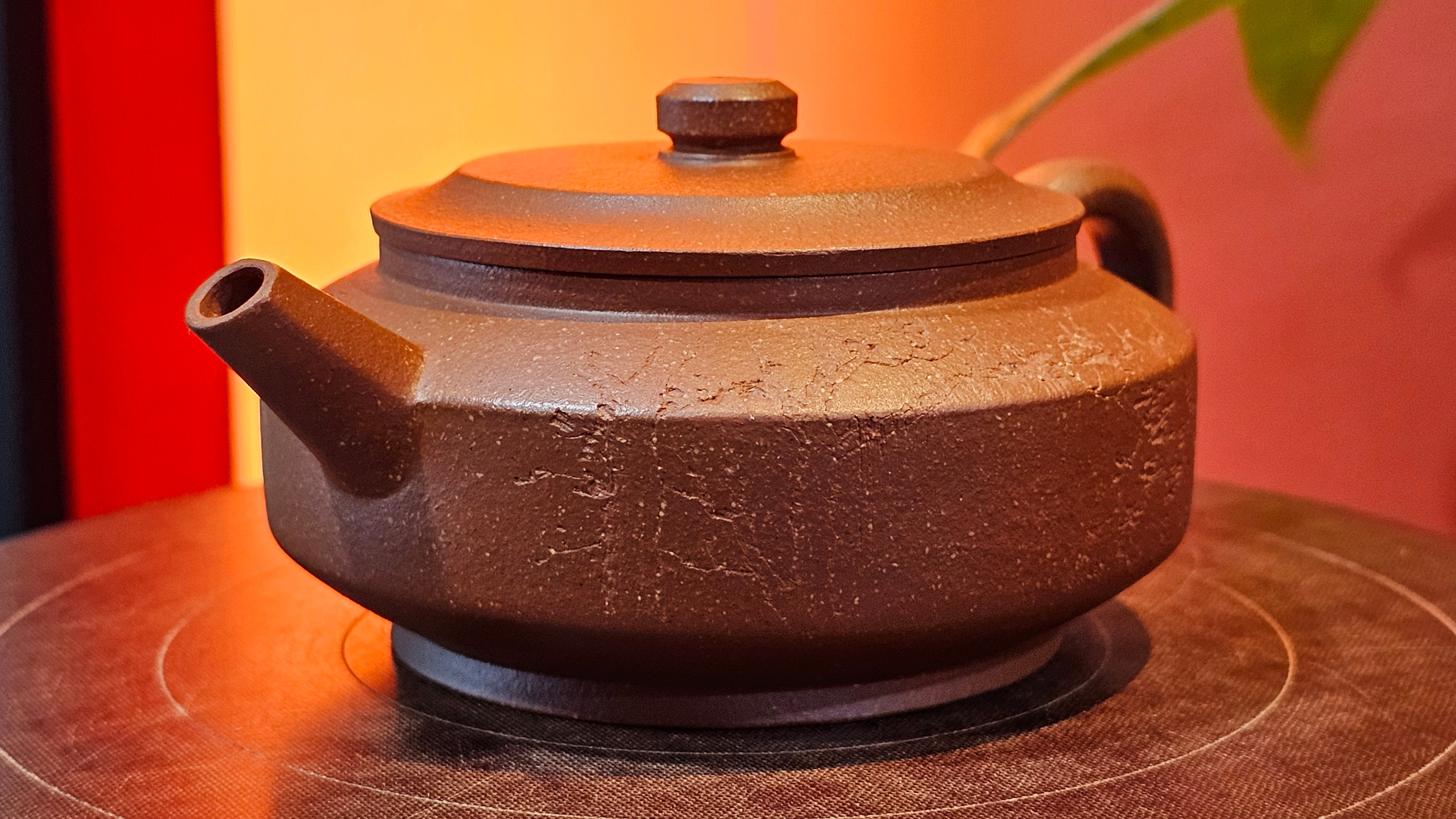 Zhou Pan《周盘》, 167.9ml, Hong Jiang Po Ni 红降坡泥, by Craftsman Zhu Shu 朱舒!~Engraving of Bamboos and Verse by Craftsman Mu Shan 牧山 ~ Congratulations to Mr B.H.S.! 1146hrs 7th Oct 2025, Jakarta! Indonesia🇮🇩!