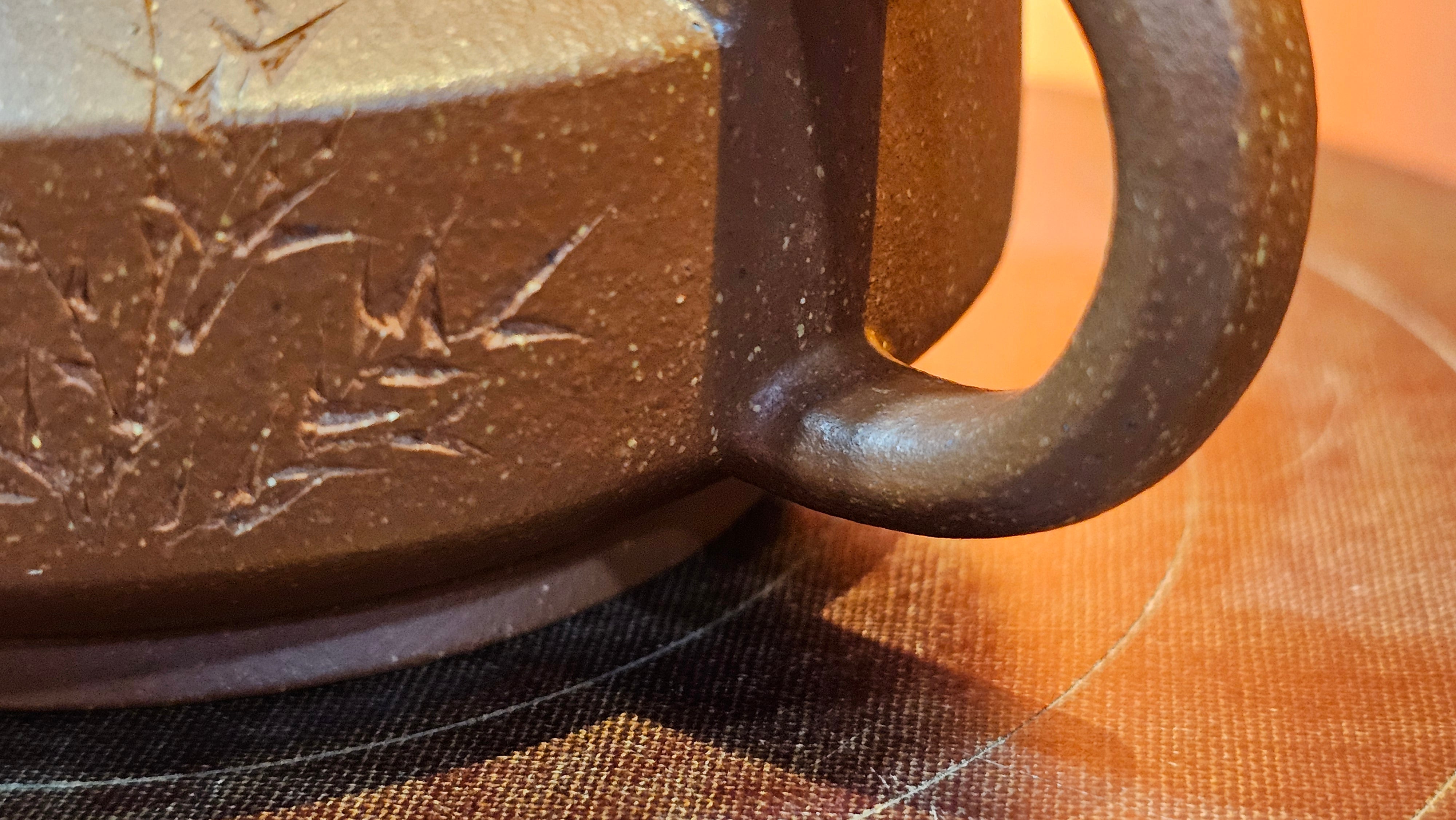 Zhou Pan《周盘》, 167.9ml, Hong Jiang Po Ni 红降坡泥, by Craftsman Zhu Shu 朱舒!~Engraving of Bamboos and Verse by Craftsman Mu Shan 牧山 ~ Congratulations to Mr B.H.S.! 1146hrs 7th Oct 2025, Jakarta! Indonesia🇮🇩!