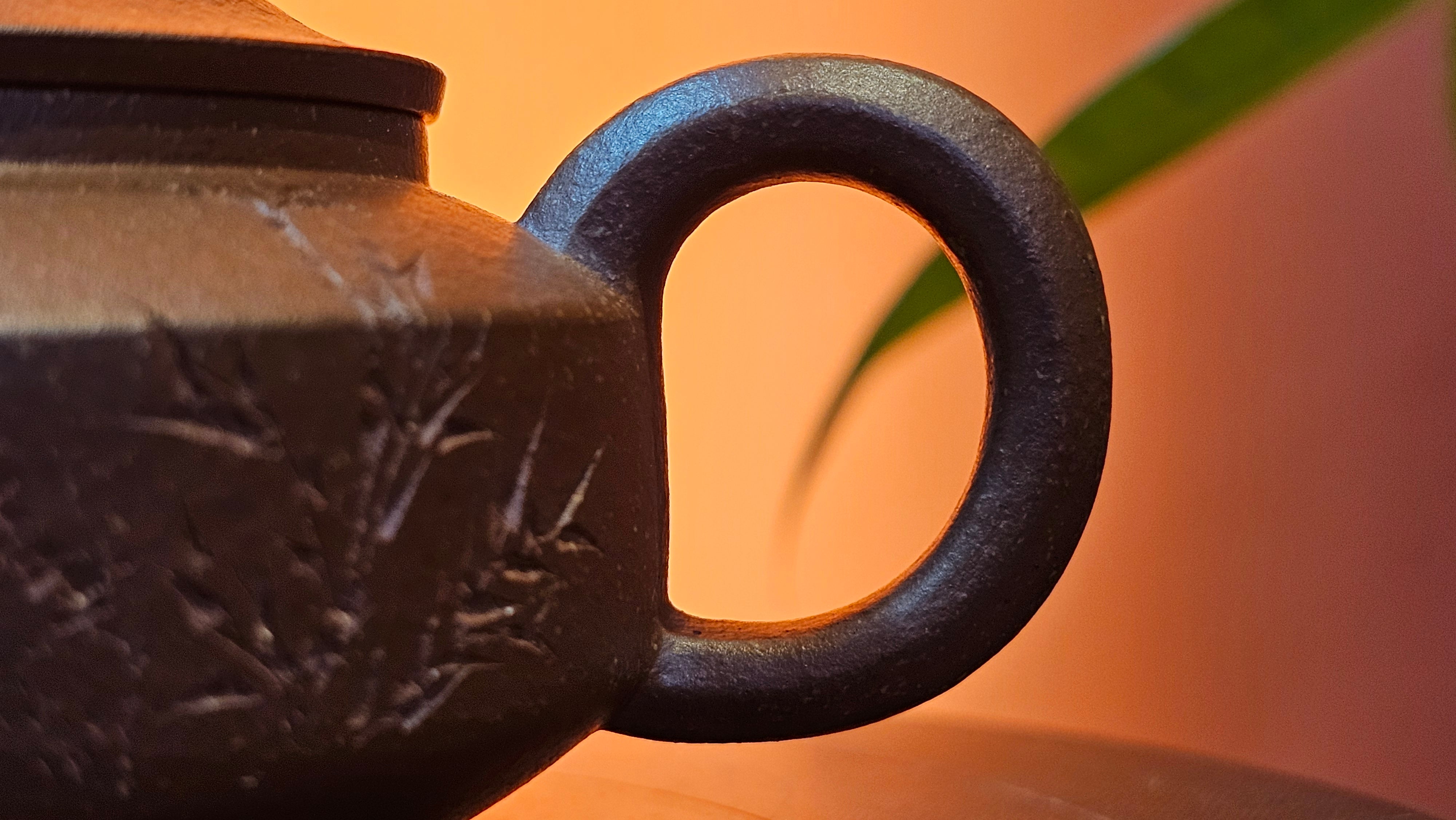 Zhou Pan《周盘》, 167.9ml, Hong Jiang Po Ni 红降坡泥, by Craftsman Zhu Shu 朱舒!~Engraving of Bamboos and Verse by Craftsman Mu Shan 牧山 ~ Congratulations to Mr B.H.S.! 1146hrs 7th Oct 2025, Jakarta! Indonesia🇮🇩!