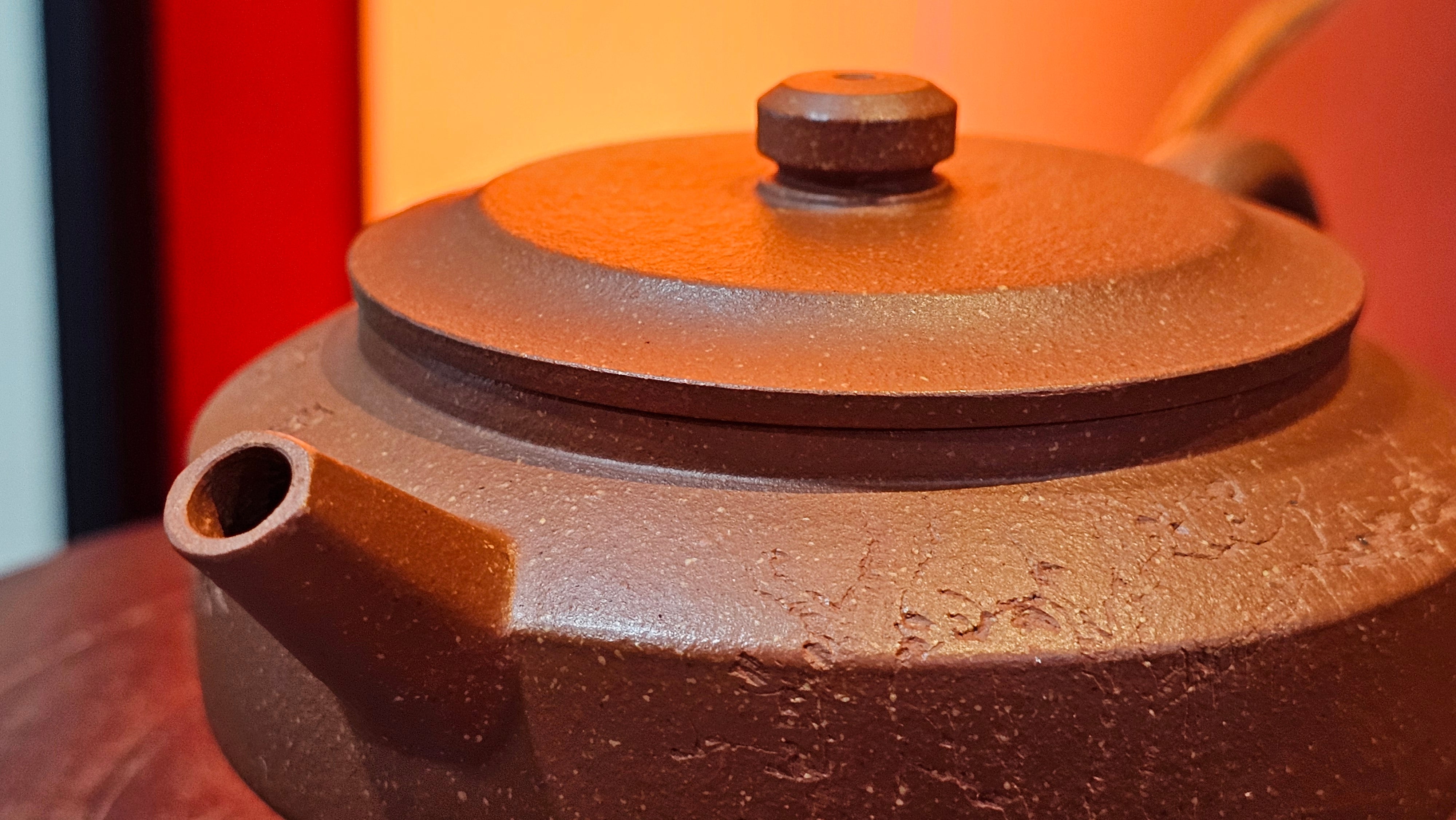 Zhou Pan《周盘》, 167.9ml, Hong Jiang Po Ni 红降坡泥, by Craftsman Zhu Shu 朱舒!~Engraving of Bamboos and Verse by Craftsman Mu Shan 牧山 ~ Congratulations to Mr B.H.S.! 1146hrs 7th Oct 2025, Jakarta! Indonesia🇮🇩!