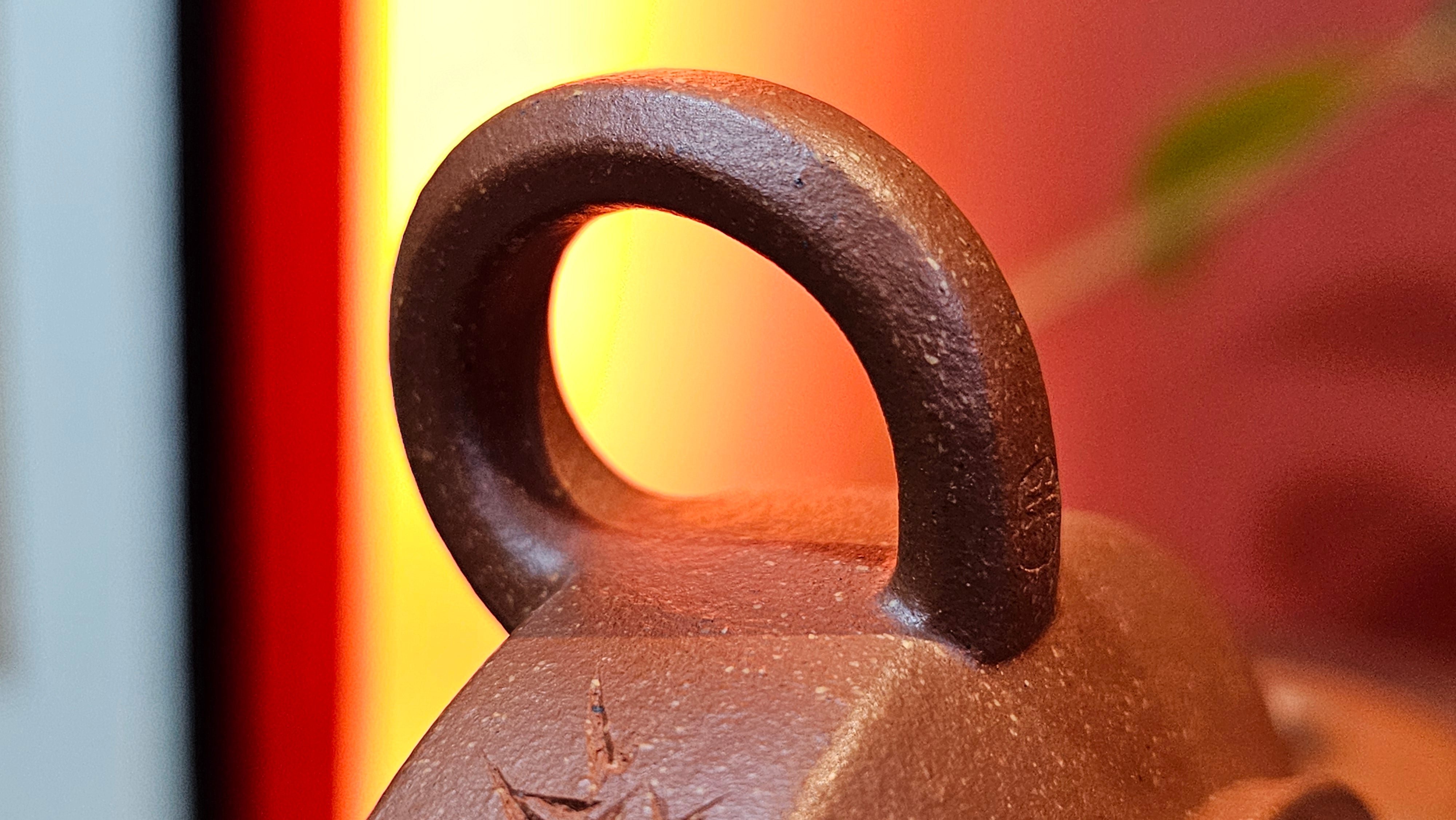 Zhou Pan《周盘》, 167.9ml, Hong Jiang Po Ni 红降坡泥, by Craftsman Zhu Shu 朱舒!~Engraving of Bamboos and Verse by Craftsman Mu Shan 牧山 ~ Congratulations to Mr B.H.S.! 1146hrs 7th Oct 2025, Jakarta! Indonesia🇮🇩!