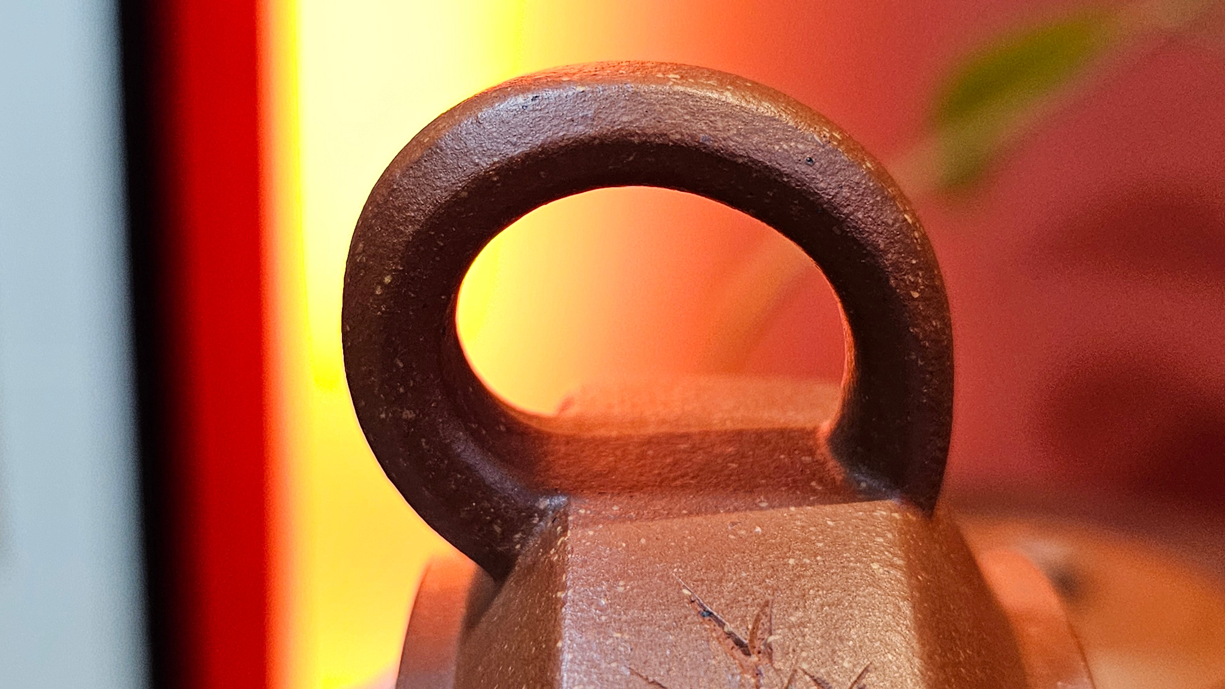 Zhou Pan《周盘》, 167.9ml, Hong Jiang Po Ni 红降坡泥, by Craftsman Zhu Shu 朱舒!~Engraving of Bamboos and Verse by Craftsman Mu Shan 牧山 ~ Congratulations to Mr B.H.S.! 1146hrs 7th Oct 2025, Jakarta! Indonesia🇮🇩!