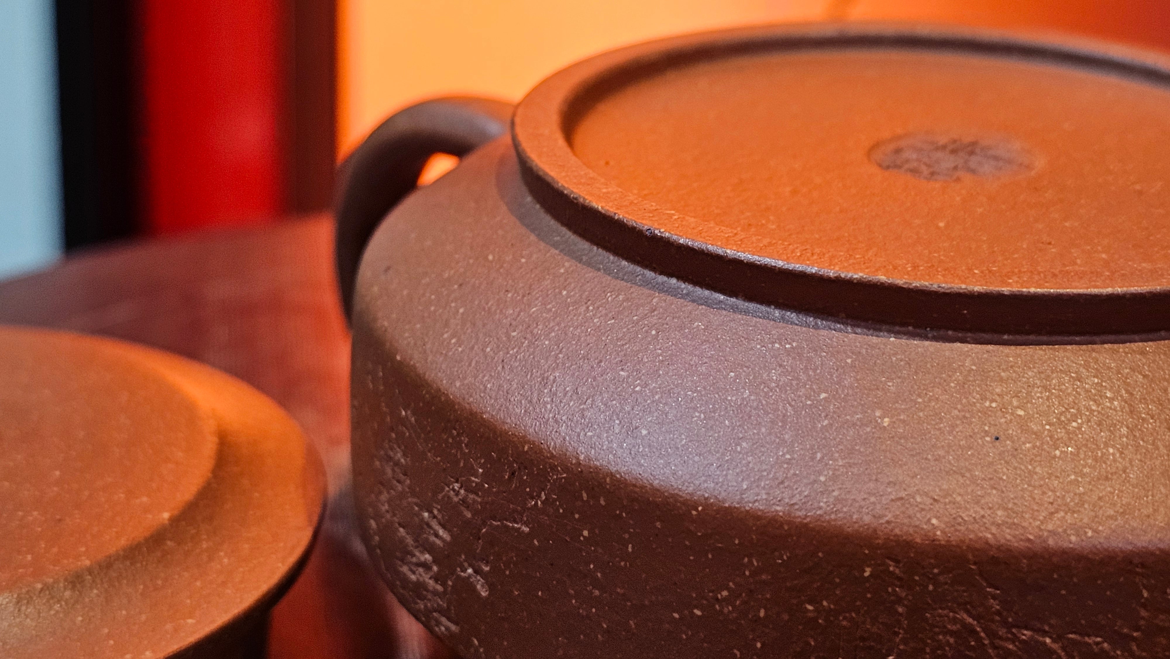 Zhou Pan《周盘》, 167.9ml, Hong Jiang Po Ni 红降坡泥, by Craftsman Zhu Shu 朱舒!~Engraving of Bamboos and Verse by Craftsman Mu Shan 牧山 ~ Congratulations to Mr B.H.S.! 1146hrs 7th Oct 2025, Jakarta! Indonesia🇮🇩!