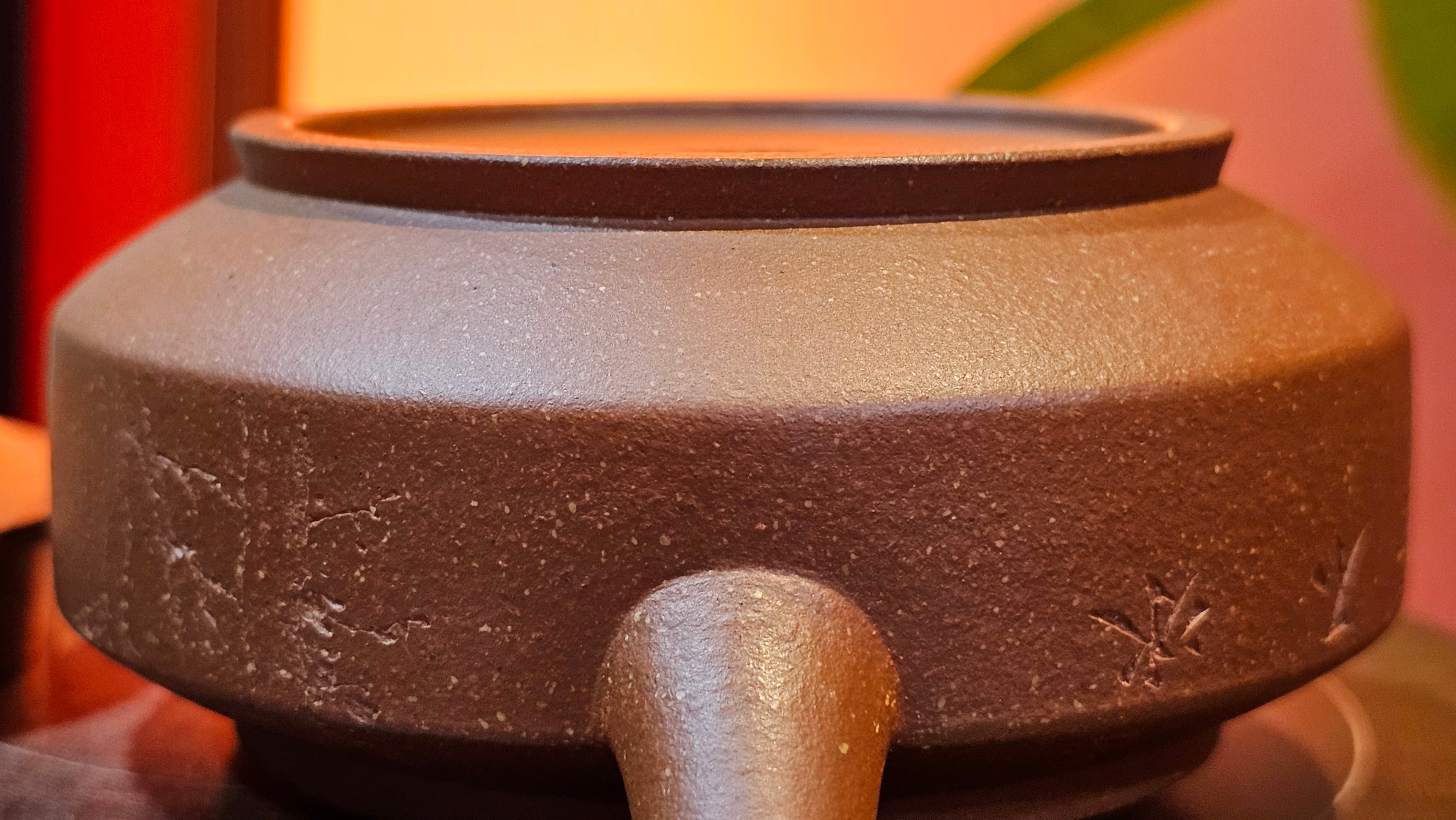 Zhou Pan《周盘》, 167.9ml, Hong Jiang Po Ni 红降坡泥, by Craftsman Zhu Shu 朱舒!~Engraving of Bamboos and Verse by Craftsman Mu Shan 牧山 ~ Congratulations to Mr B.H.S.! 1146hrs 7th Oct 2025, Jakarta! Indonesia🇮🇩!