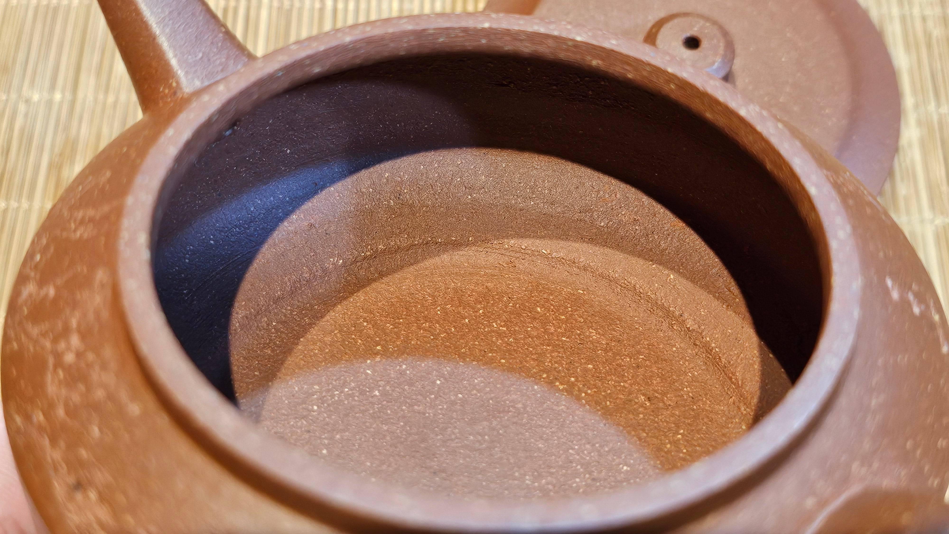 Zhou Pan《周盘》, 167.9ml, Hong Jiang Po Ni 红降坡泥, by Craftsman Zhu Shu 朱舒!~Engraving of Bamboos and Verse by Craftsman Mu Shan 牧山 ~ Congratulations to Mr B.H.S.! 1146hrs 7th Oct 2025, Jakarta! Indonesia🇮🇩!