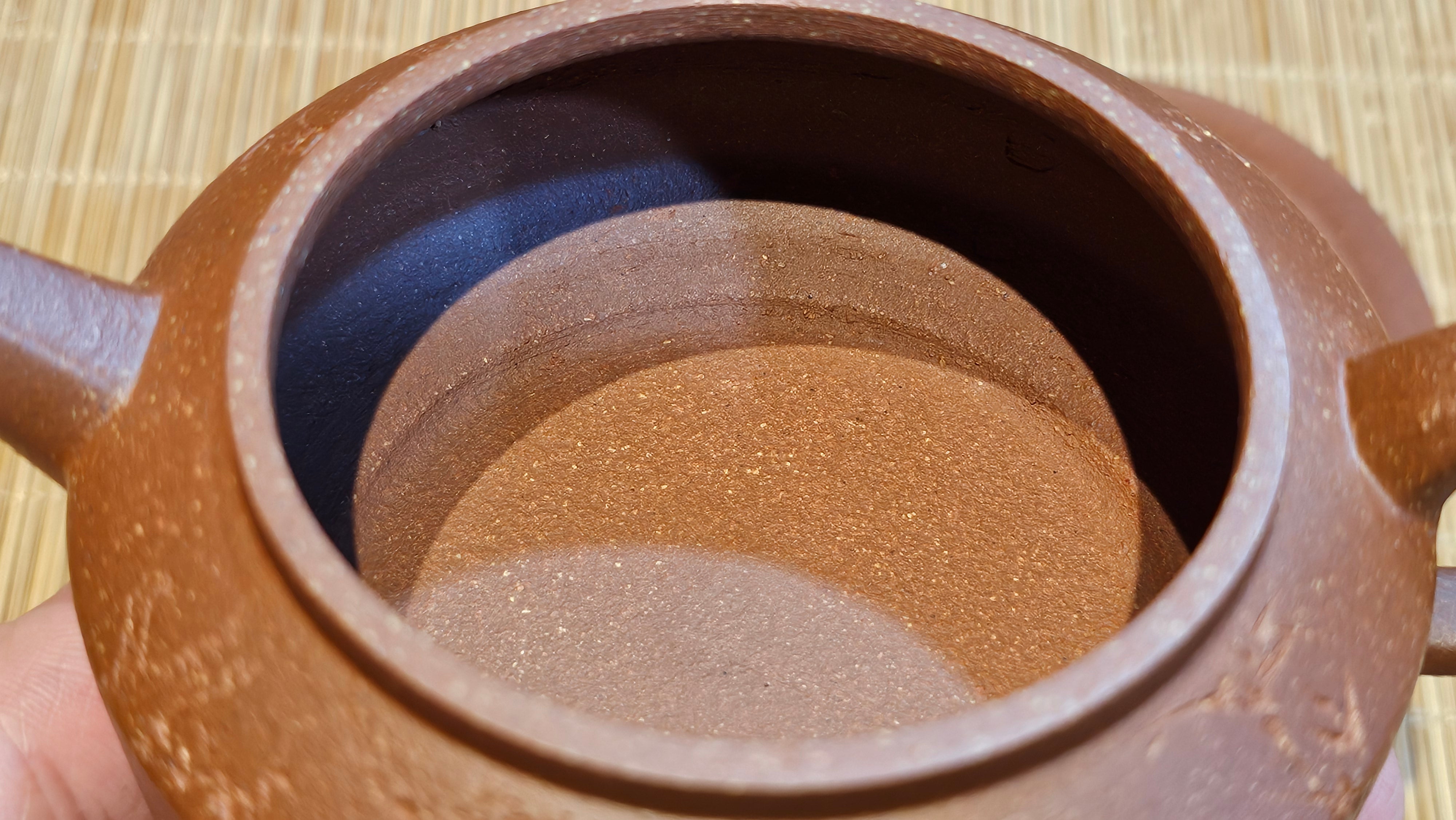 Zhou Pan《周盘》, 167.9ml, Hong Jiang Po Ni 红降坡泥, by Craftsman Zhu Shu 朱舒!~Engraving of Bamboos and Verse by Craftsman Mu Shan 牧山 ~ Congratulations to Mr B.H.S.! 1146hrs 7th Oct 2025, Jakarta! Indonesia🇮🇩!