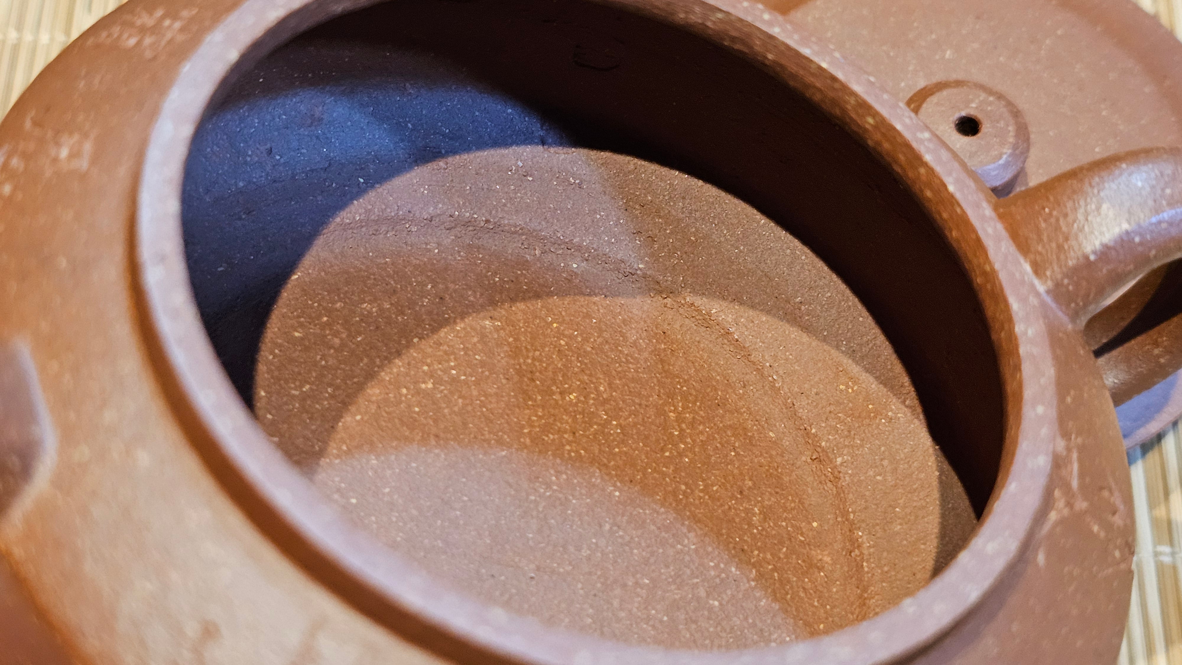 Zhou Pan《周盘》, 167.9ml, Hong Jiang Po Ni 红降坡泥, by Craftsman Zhu Shu 朱舒!~Engraving of Bamboos and Verse by Craftsman Mu Shan 牧山 ~ Congratulations to Mr B.H.S.! 1146hrs 7th Oct 2025, Jakarta! Indonesia🇮🇩!