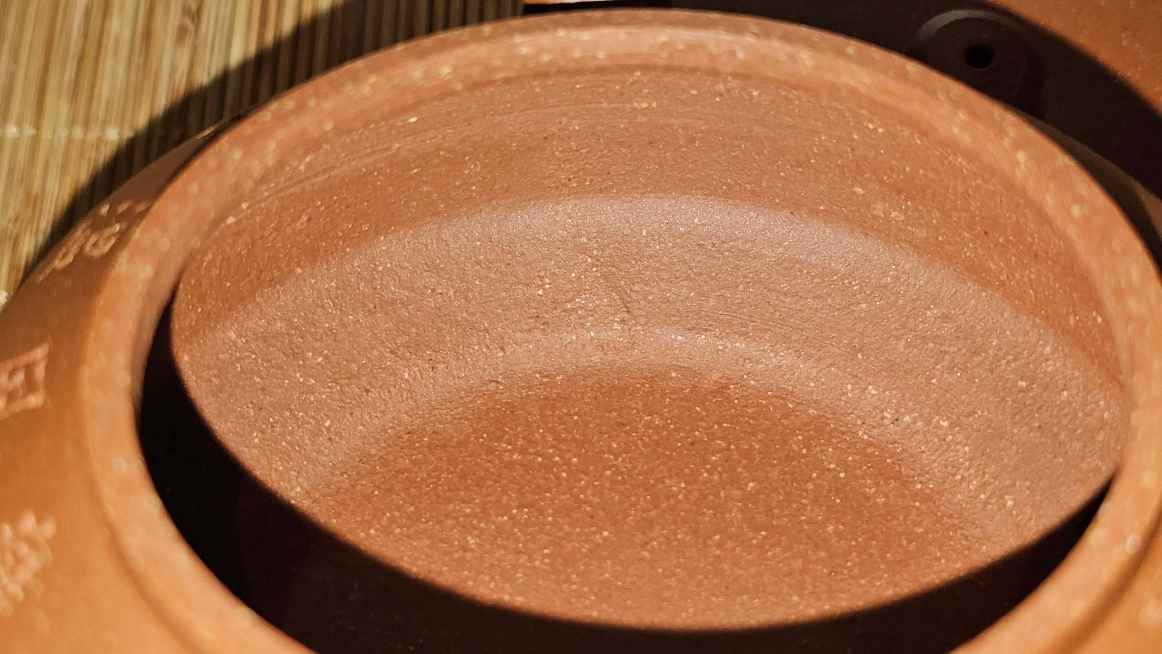 Zhou Pan《周盘》, 167.9ml, Hong Jiang Po Ni 红降坡泥, by Craftsman Zhu Shu 朱舒!~Engraving of Bamboos and Verse by Craftsman Mu Shan 牧山 ~ Congratulations to Mr B.H.S.! 1146hrs 7th Oct 2025, Jakarta! Indonesia🇮🇩!