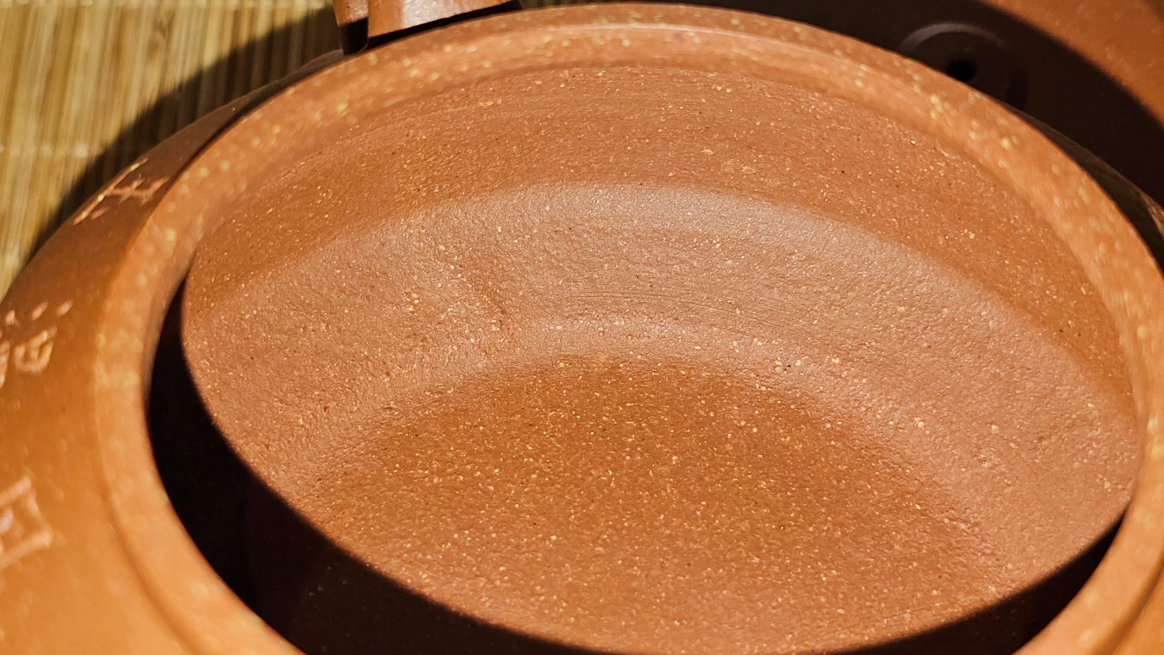 Zhou Pan《周盘》, 167.9ml, Hong Jiang Po Ni 红降坡泥, by Craftsman Zhu Shu 朱舒!~Engraving of Bamboos and Verse by Craftsman Mu Shan 牧山 ~ Congratulations to Mr B.H.S.! 1146hrs 7th Oct 2025, Jakarta! Indonesia🇮🇩!