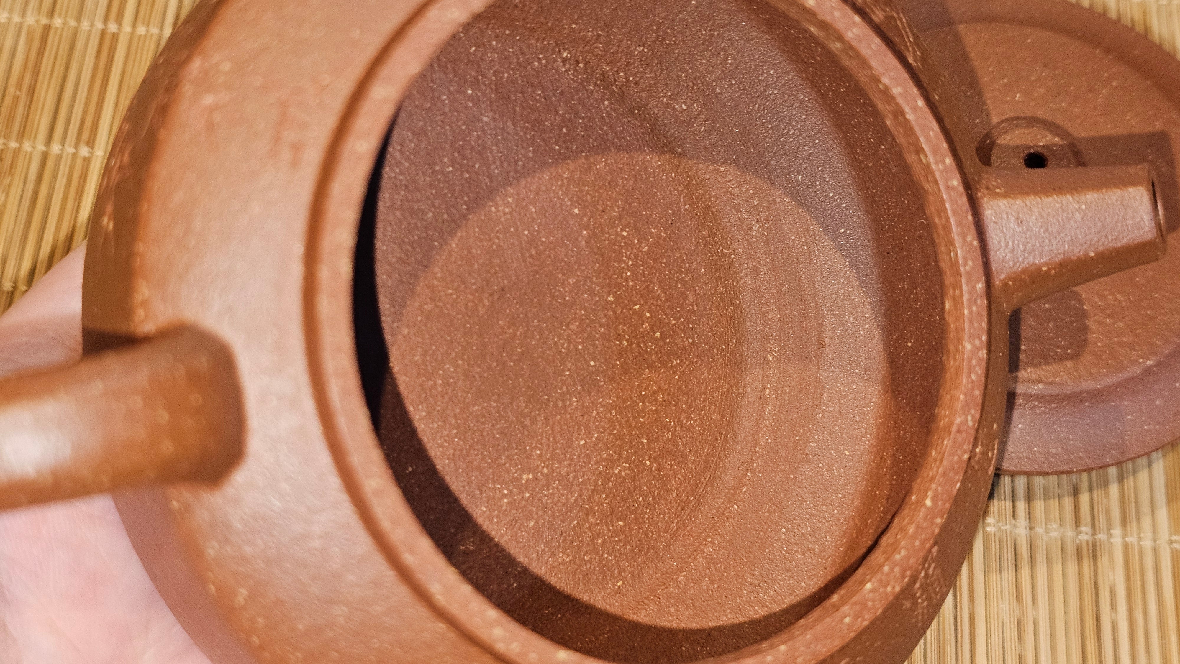 Zhou Pan《周盘》, 167.9ml, Hong Jiang Po Ni 红降坡泥, by Craftsman Zhu Shu 朱舒!~Engraving of Bamboos and Verse by Craftsman Mu Shan 牧山 ~ Congratulations to Mr B.H.S.! 1146hrs 7th Oct 2025, Jakarta! Indonesia🇮🇩!