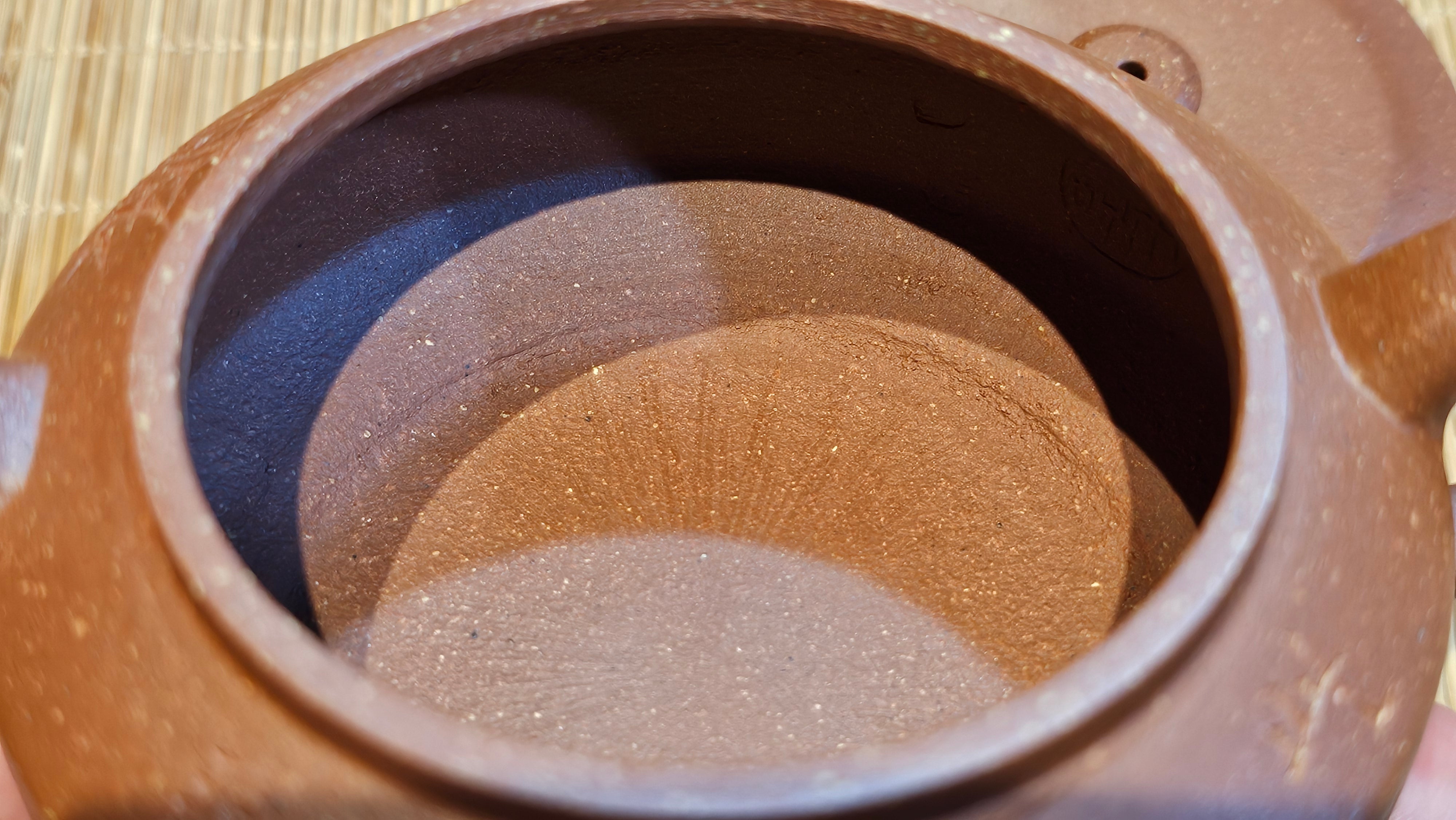 Zhou Pan《周盘》, 167.3ml, Hong Jiang Po Ni 红降坡泥, by Craftsman Zhu Shu 朱舒!~Engraving of Bamboos and Verse by Craftsman Mu Shan 牧山 ~ Congratulations!to Dr L.L, 1520hrs 9th Oct 2025, Ventura, CA!