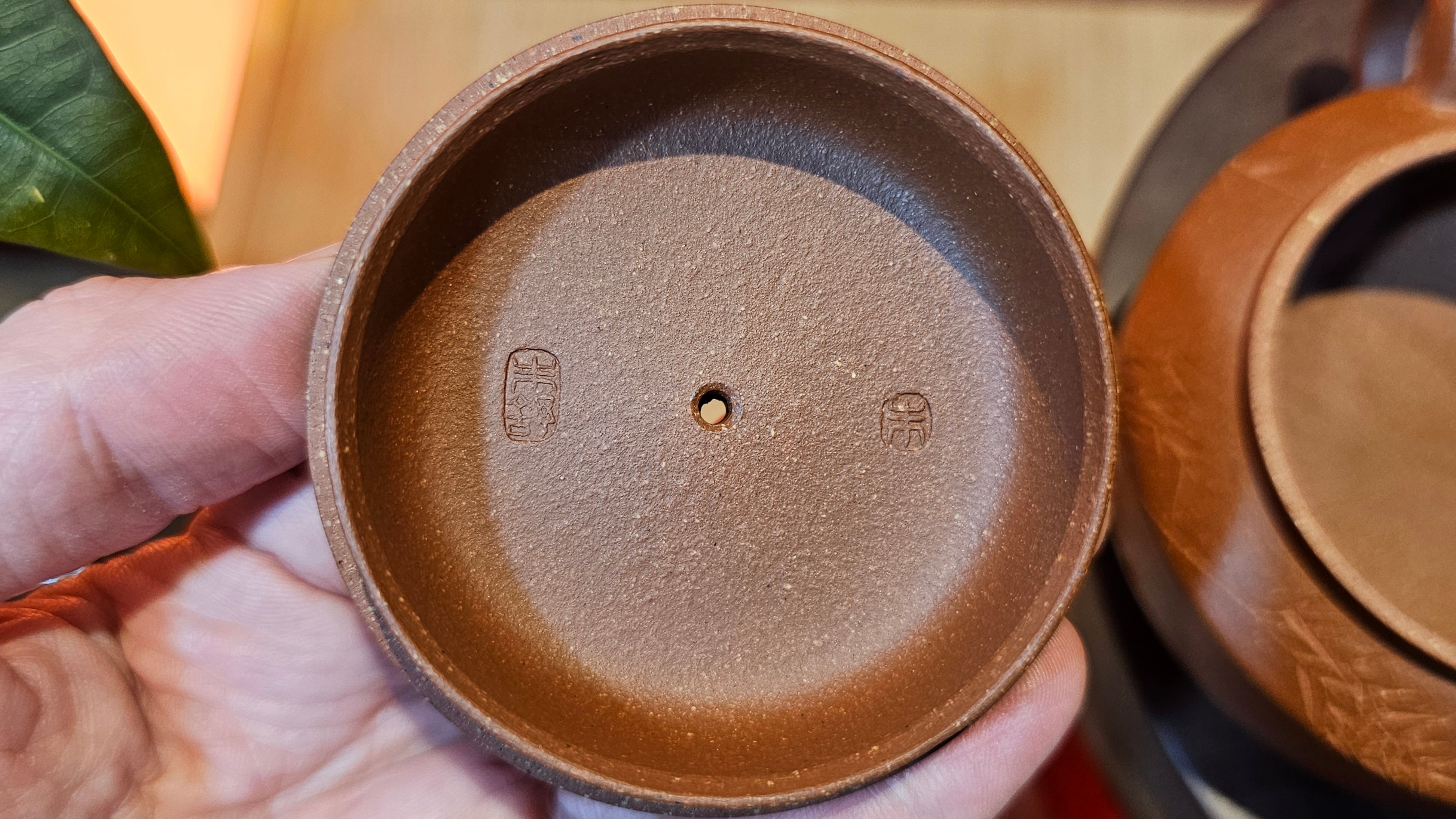 Zhou Pan《周盘》, 167.3ml, Hong Jiang Po Ni 红降坡泥, by Craftsman Zhu Shu 朱舒!~Engraving of Bamboos and Verse by Craftsman Mu Shan 牧山 ~ Congratulations!to Dr L.L, 1520hrs 9th Oct 2025, Ventura, CA!