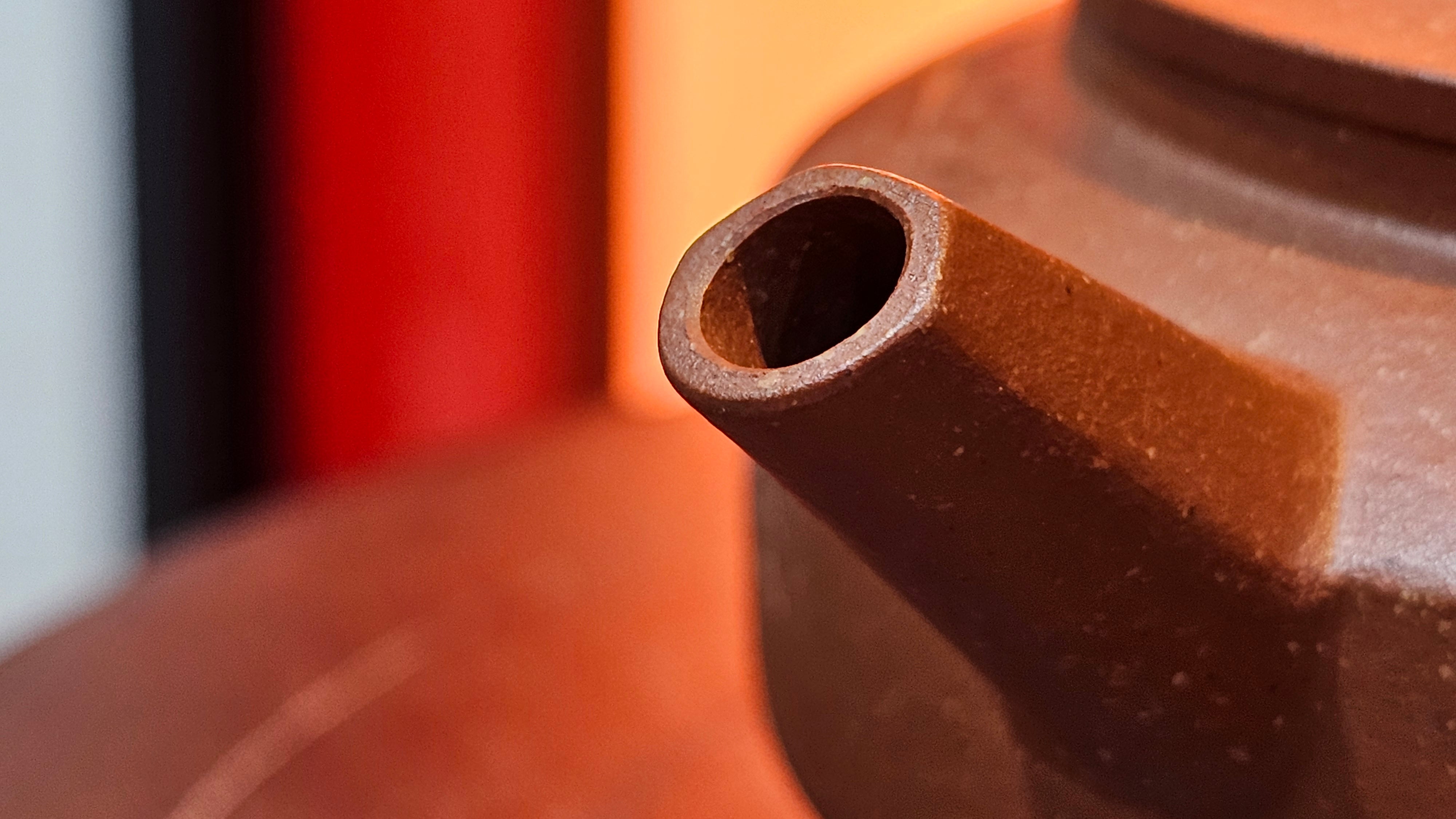 Zhou Pan《周盘》, 167.3ml, Hong Jiang Po Ni 红降坡泥, by Craftsman Zhu Shu 朱舒!~Engraving of Bamboos and Verse by Craftsman Mu Shan 牧山 ~ Congratulations!to Dr L.L, 1520hrs 9th Oct 2025, Ventura, CA!