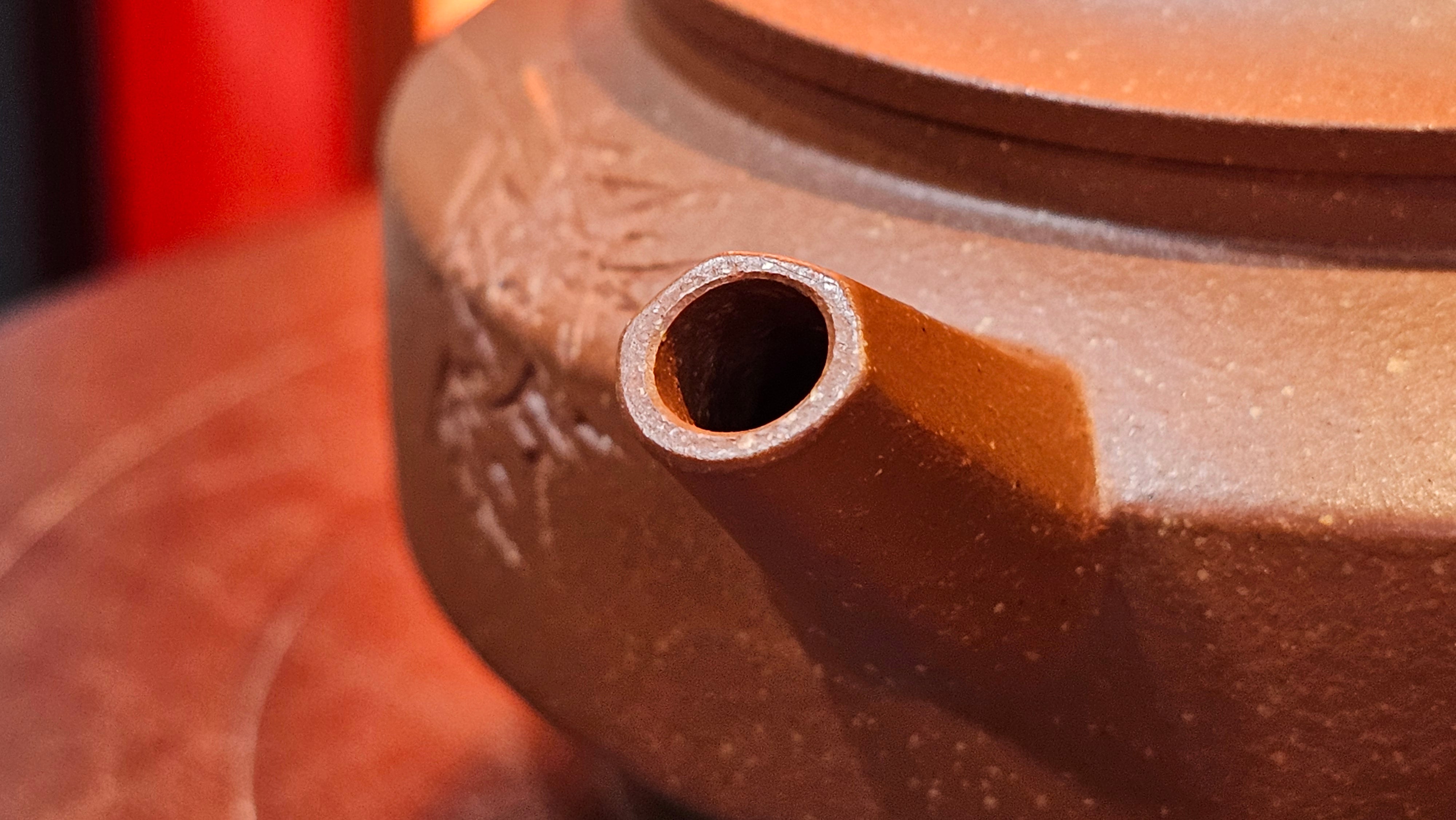 Zhou Pan《周盘》, 167.3ml, Hong Jiang Po Ni 红降坡泥, by Craftsman Zhu Shu 朱舒!~Engraving of Bamboos and Verse by Craftsman Mu Shan 牧山 ~ Congratulations!to Dr L.L, 1520hrs 9th Oct 2025, Ventura, CA!