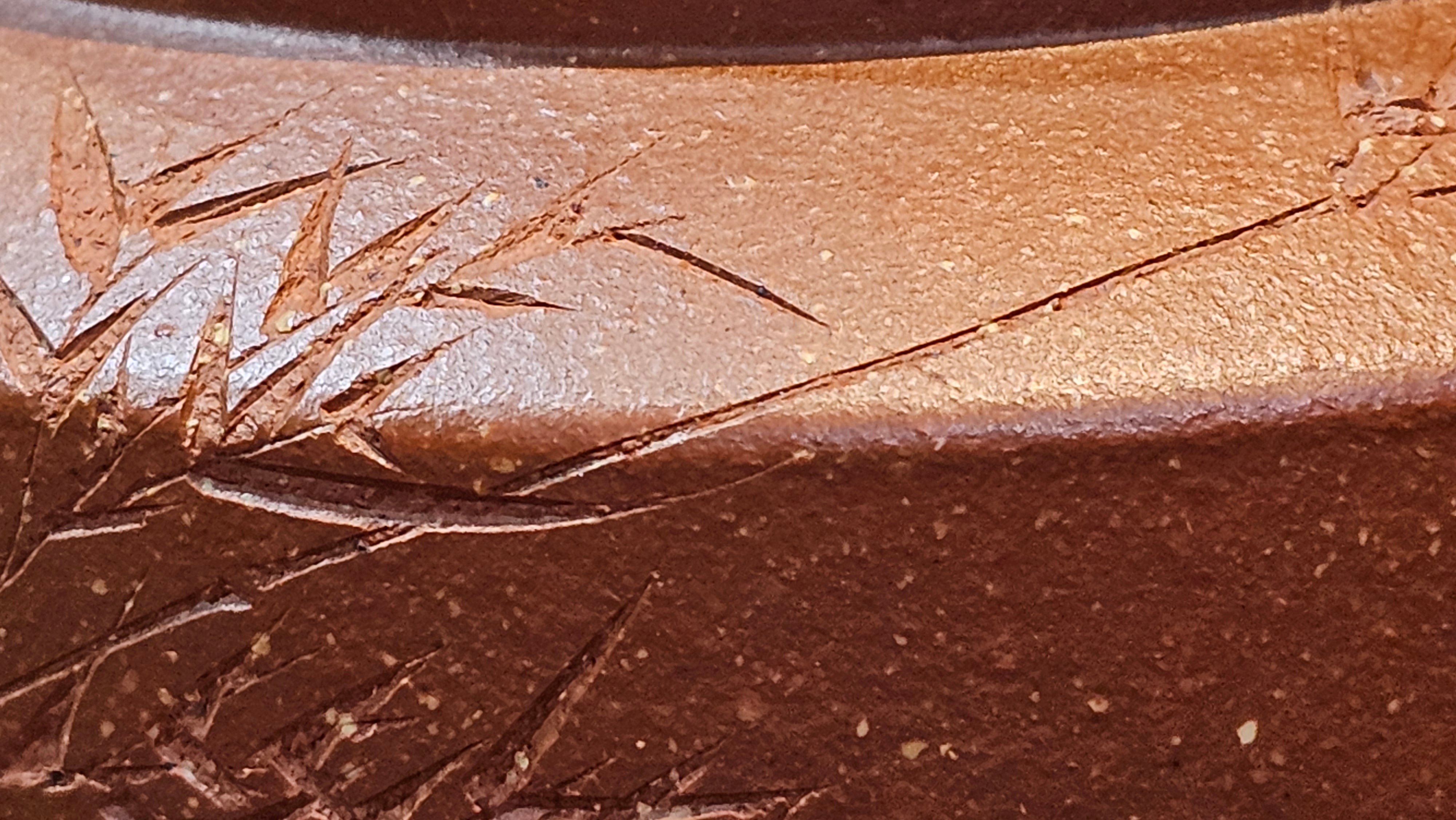Zhou Pan《周盘》, 167.3ml, Hong Jiang Po Ni 红降坡泥, by Craftsman Zhu Shu 朱舒!~Engraving of Bamboos and Verse by Craftsman Mu Shan 牧山 ~ Congratulations!to Dr L.L, 1520hrs 9th Oct 2025, Ventura, CA!