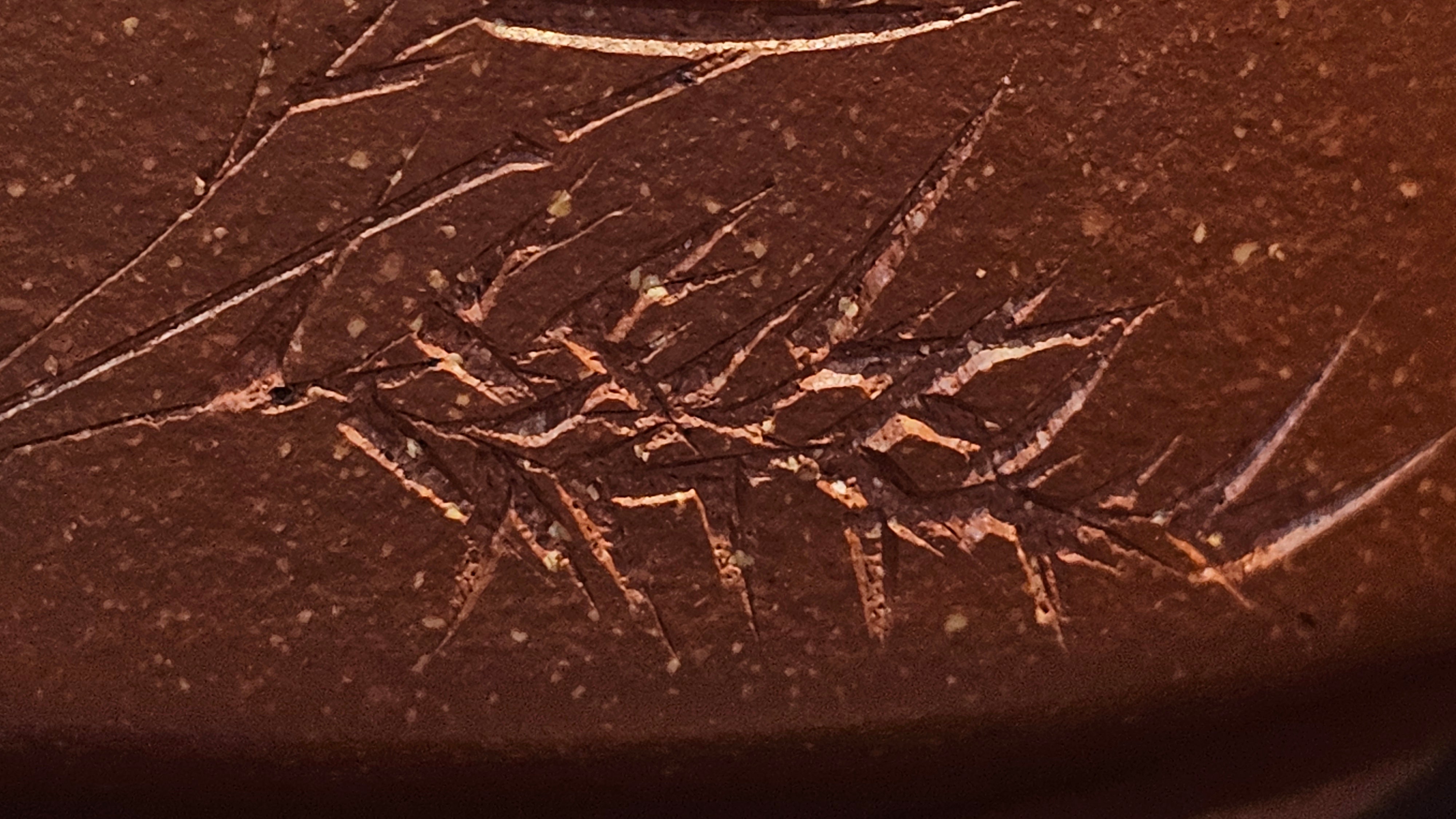 Zhou Pan《周盘》, 167.3ml, Hong Jiang Po Ni 红降坡泥, by Craftsman Zhu Shu 朱舒!~Engraving of Bamboos and Verse by Craftsman Mu Shan 牧山 ~ Congratulations!to Dr L.L, 1520hrs 9th Oct 2025, Ventura, CA!