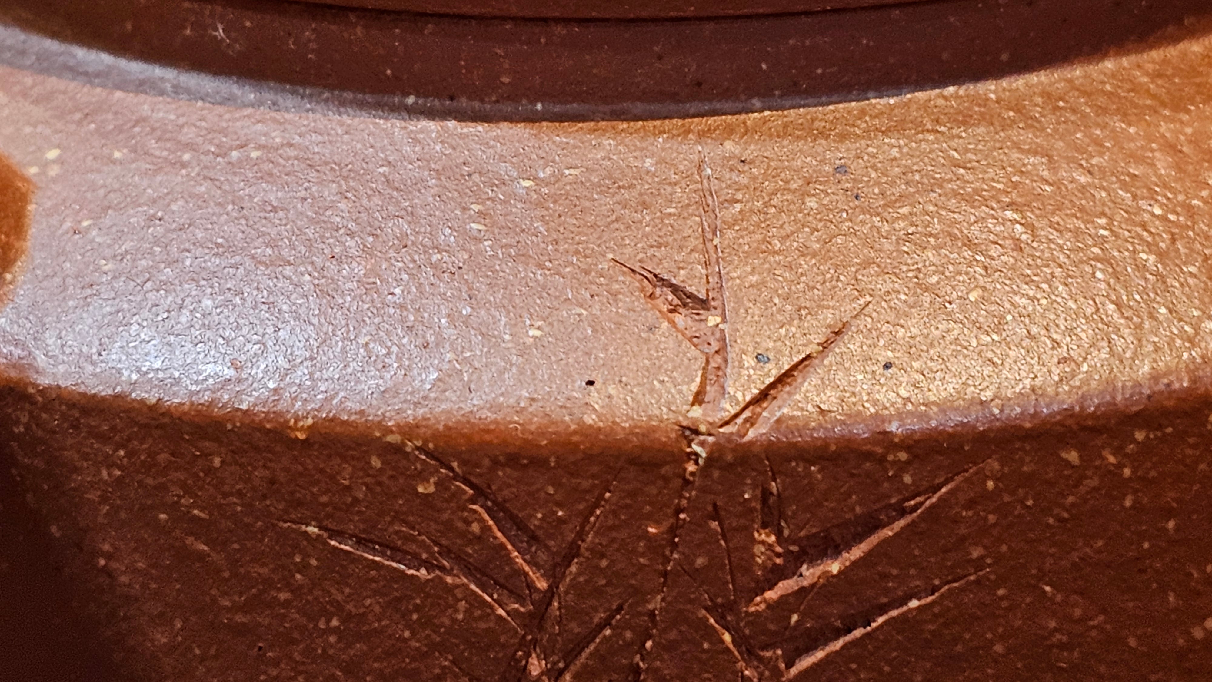 Zhou Pan《周盘》, 167.3ml, Hong Jiang Po Ni 红降坡泥, by Craftsman Zhu Shu 朱舒!~Engraving of Bamboos and Verse by Craftsman Mu Shan 牧山 ~ Congratulations!to Dr L.L, 1520hrs 9th Oct 2025, Ventura, CA!