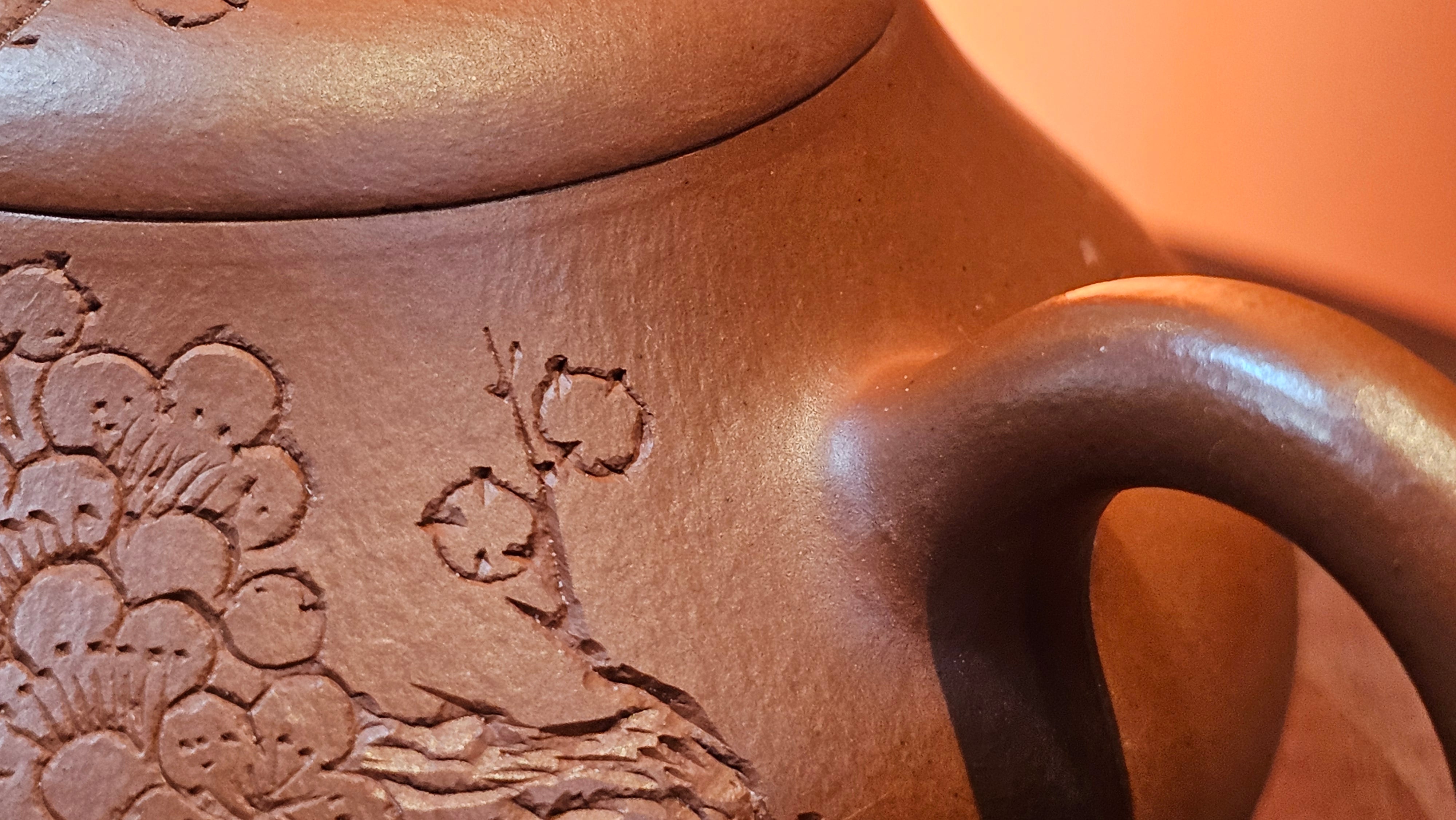 Han Tang Shi Piao 汉棠石瓢, 168.6ml, Xiao Mei Yao Zhu Ni 小煤窑朱泥, by Craftsman Shi Yun 石芸, Engraving by Craftsman Yi De Shu 刻绘 ~ 一德书 ~!Congratulations to Mr C.B.! 0117hrs 13th Oct 2025. Inglewood! CA.