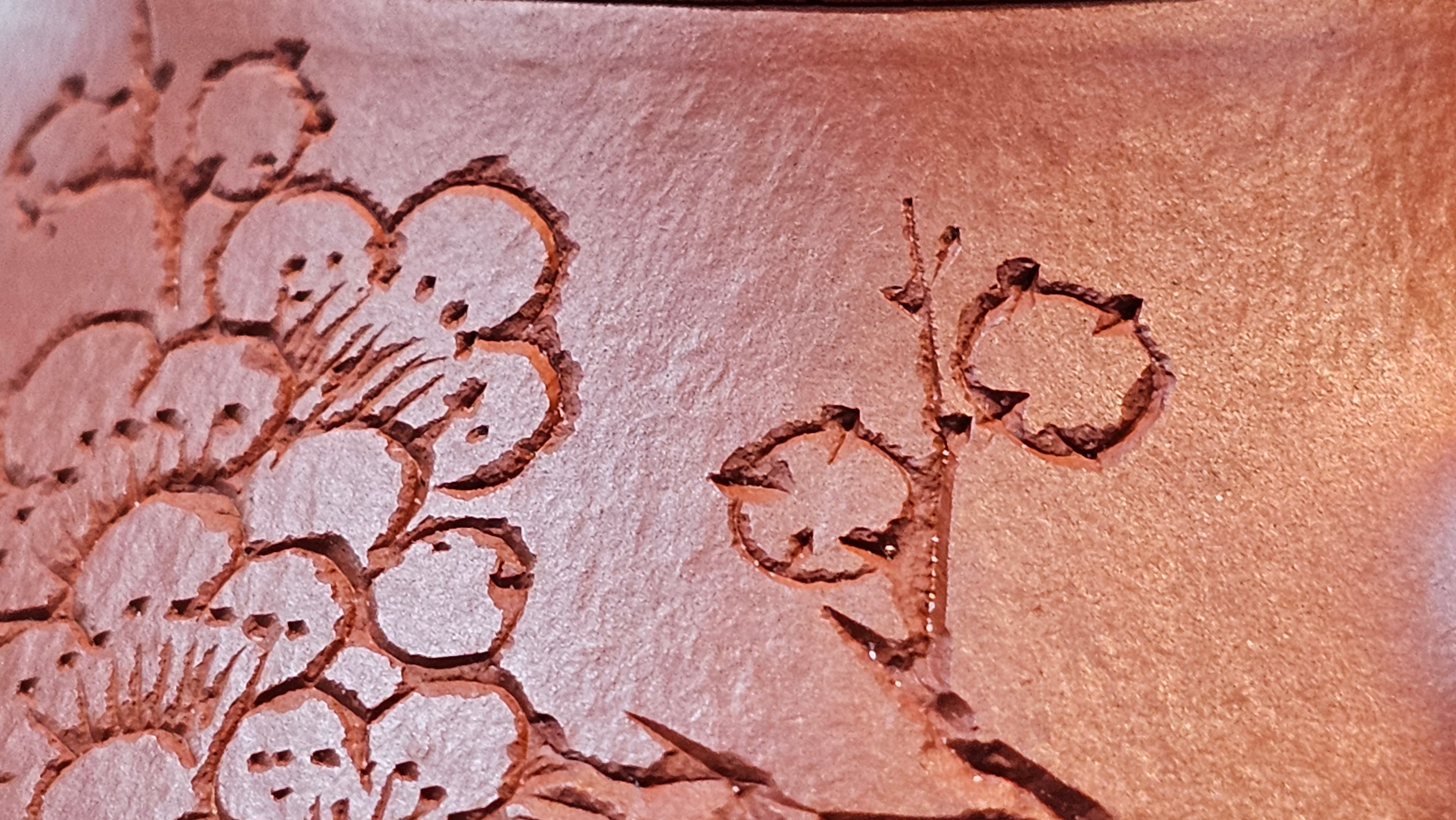 Han Tang Shi Piao 汉棠石瓢, 168.6ml, Xiao Mei Yao Zhu Ni 小煤窑朱泥, by Craftsman Shi Yun 石芸, Engraving by Craftsman Yi De Shu 刻绘 ~ 一德书 ~!Congratulations to Mr C.B.! 0117hrs 13th Oct 2025. Inglewood! CA.