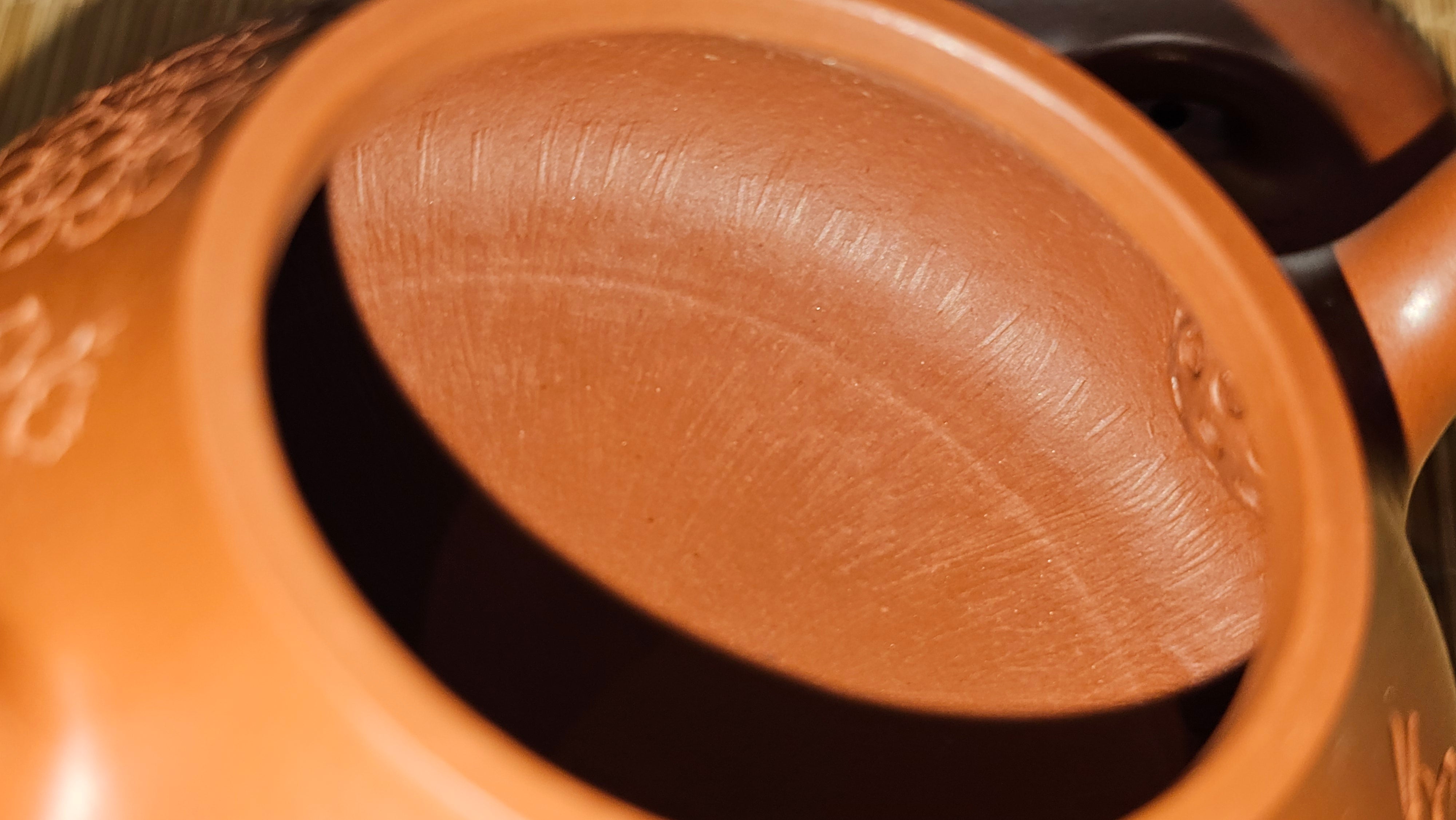 Han Tang Shi Piao 汉棠石瓢, 168.6ml, Xiao Mei Yao Zhu Ni 小煤窑朱泥, by Craftsman Shi Yun 石芸, Engraving by Craftsman Yi De Shu 刻绘 ~ 一德书 ~!Congratulations to Mr C.B.! 0117hrs 13th Oct 2025. Inglewood! CA.