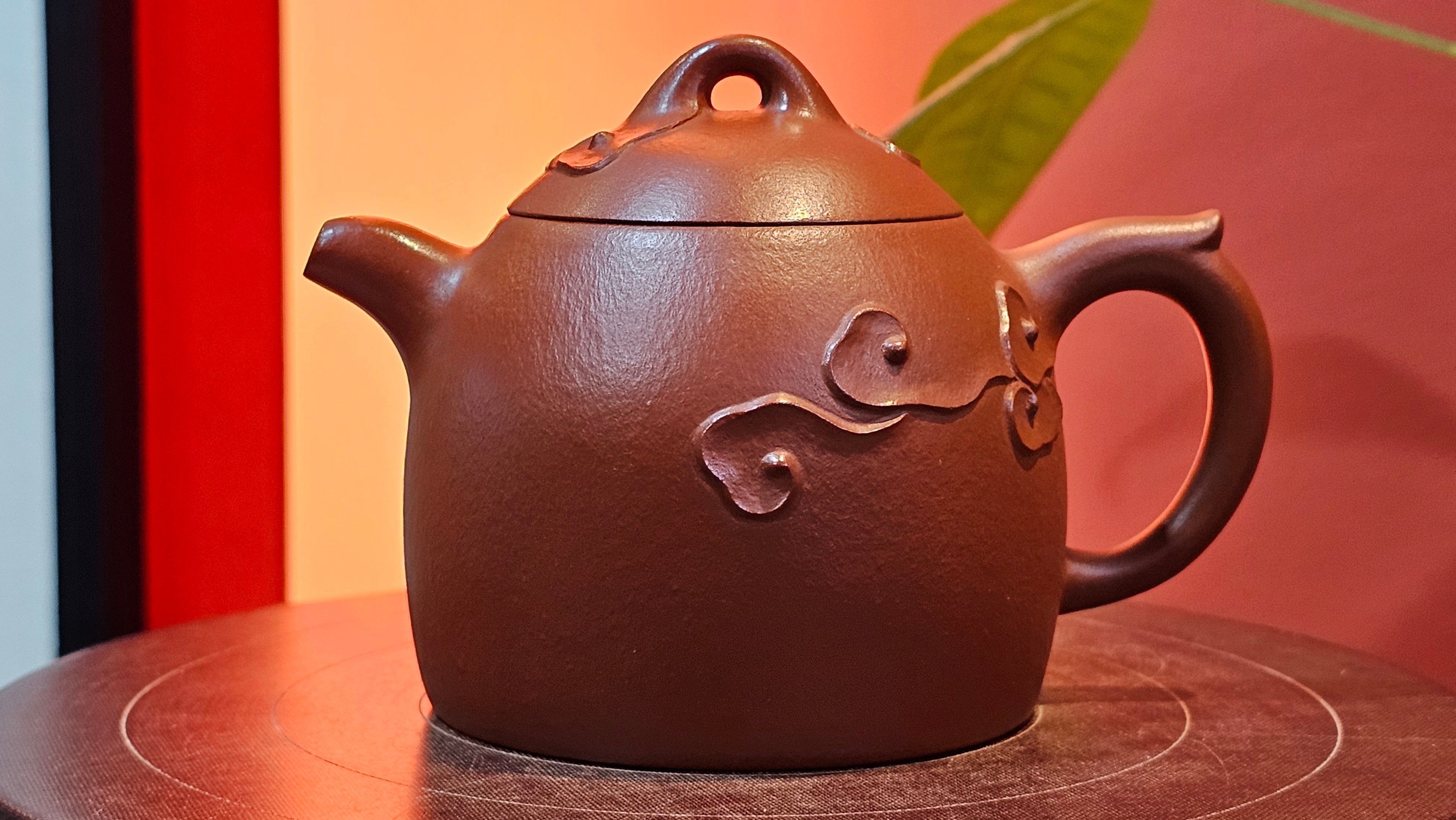 Qin Quan 秦权, with Oriental Clouds Embellishments 云朵贴花工艺, 194.1ml, Xiao Mei Yao Zhu Ni 小煤窑朱泥, by Craftsman Chen Yue Fei 陈跃飞 ~ Congratulations to Mr G.S.! 1226hrs 20th Oct 2025, Manhattan Beach, CA!