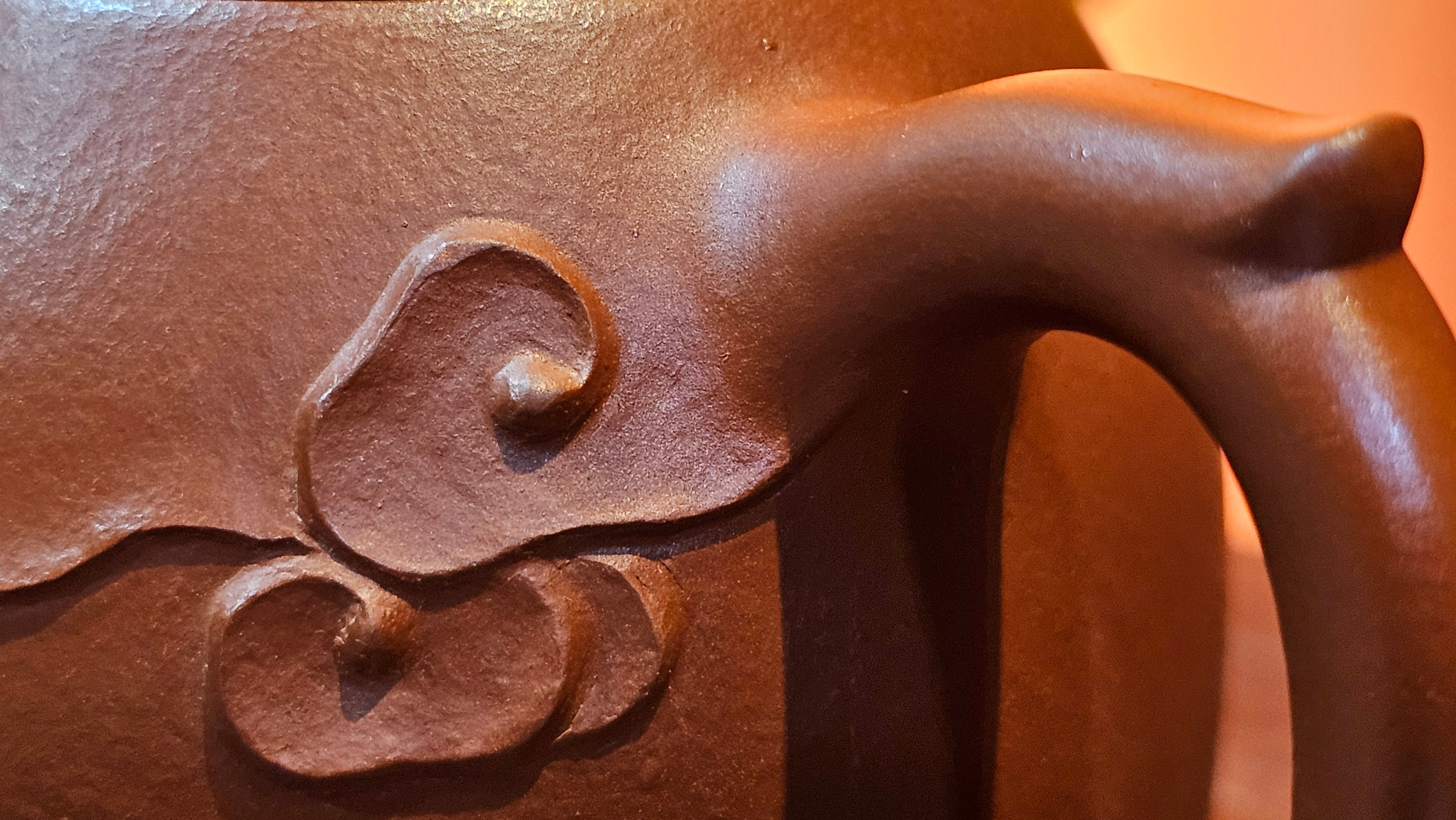 Qin Quan 秦权, with Oriental Clouds Embellishments 云朵贴花工艺, 194.1ml, Xiao Mei Yao Zhu Ni 小煤窑朱泥, by Craftsman Chen Yue Fei 陈跃飞 ~ Congratulations to Mr G.S.! 1226hrs 20th Oct 2025, Manhattan Beach, CA!