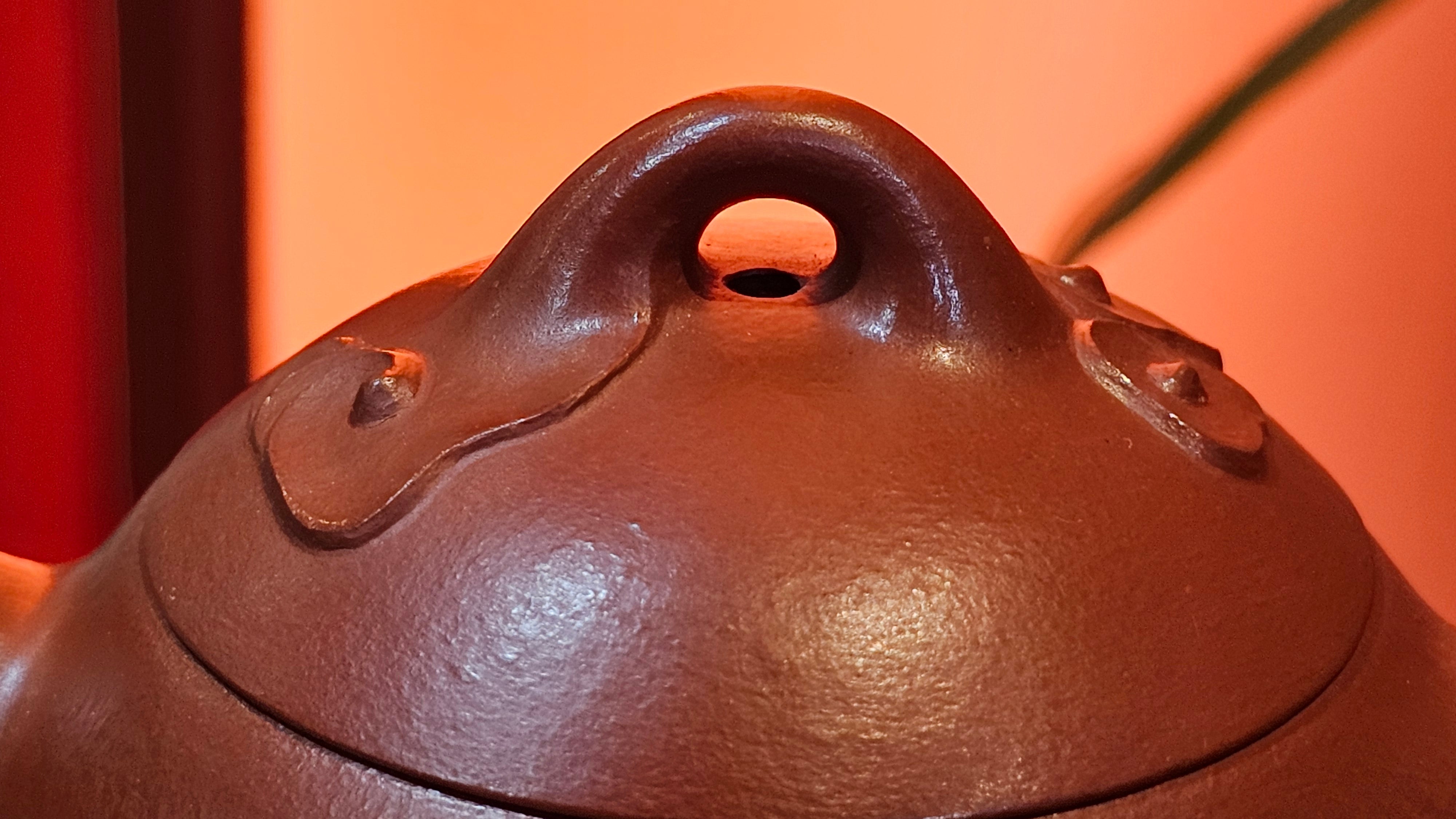 Qin Quan 秦权, with Oriental Clouds Embellishments 云朵贴花工艺, 194.1ml, Xiao Mei Yao Zhu Ni 小煤窑朱泥, by Craftsman Chen Yue Fei 陈跃飞 ~ Congratulations to Mr G.S.! 1226hrs 20th Oct 2025, Manhattan Beach, CA!