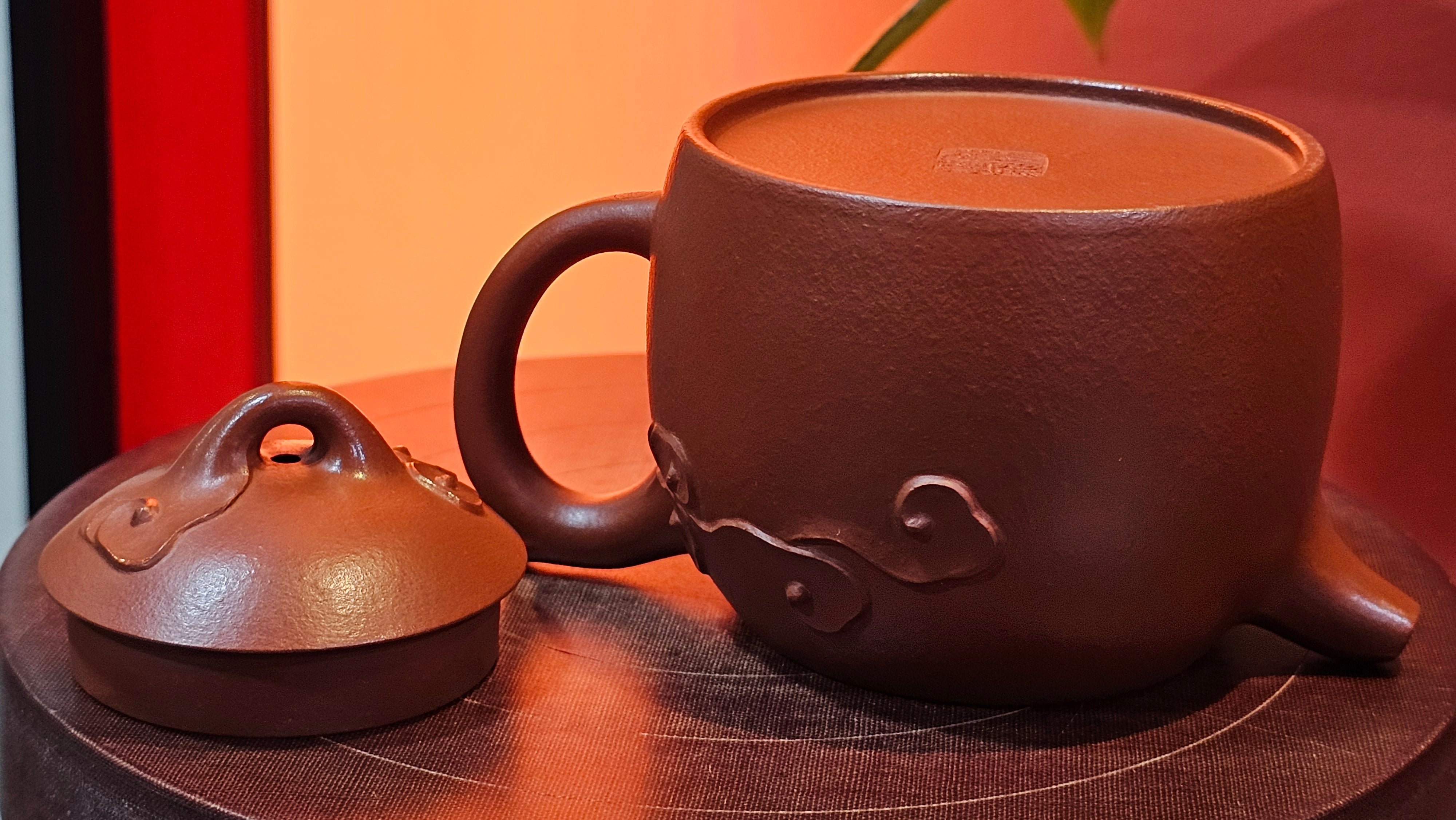 Qin Quan 秦权, with Oriental Clouds Embellishments 云朵贴花工艺, 194.1ml, Xiao Mei Yao Zhu Ni 小煤窑朱泥, by Craftsman Chen Yue Fei 陈跃飞 ~ Congratulations to Mr G.S.! 1226hrs 20th Oct 2025, Manhattan Beach, CA!