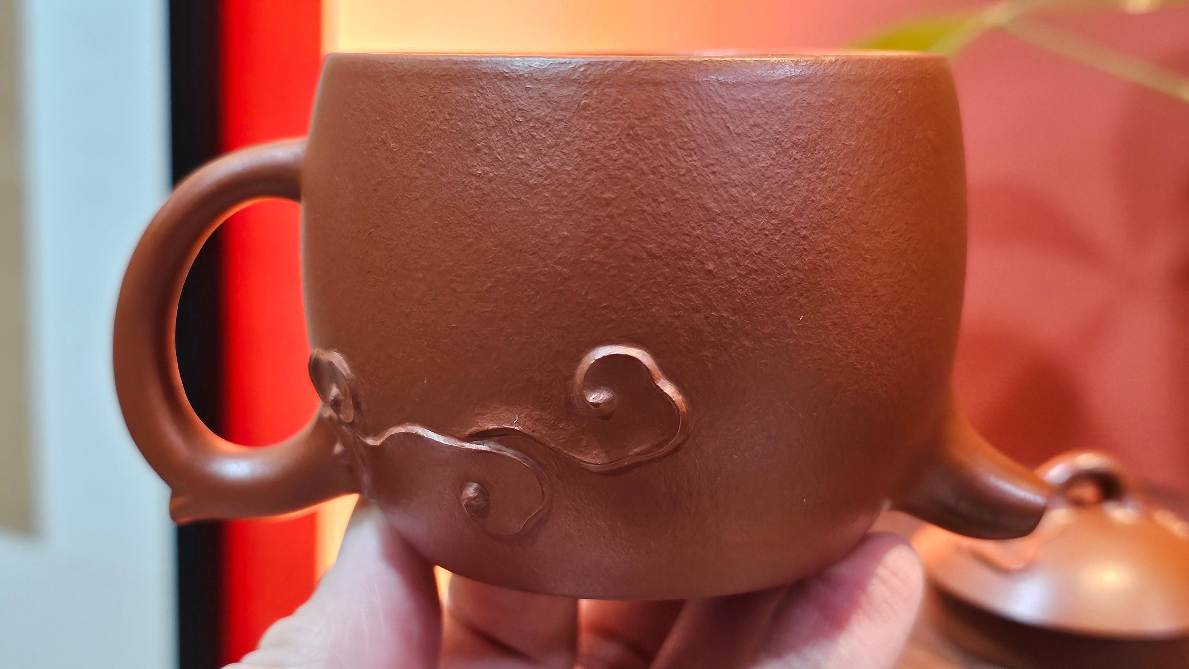 Qin Quan 秦权, with Oriental Clouds Embellishments 云朵贴花工艺, 194.1ml, Xiao Mei Yao Zhu Ni 小煤窑朱泥, by Craftsman Chen Yue Fei 陈跃飞 ~ Congratulations to Mr G.S.! 1226hrs 20th Oct 2025, Manhattan Beach, CA!