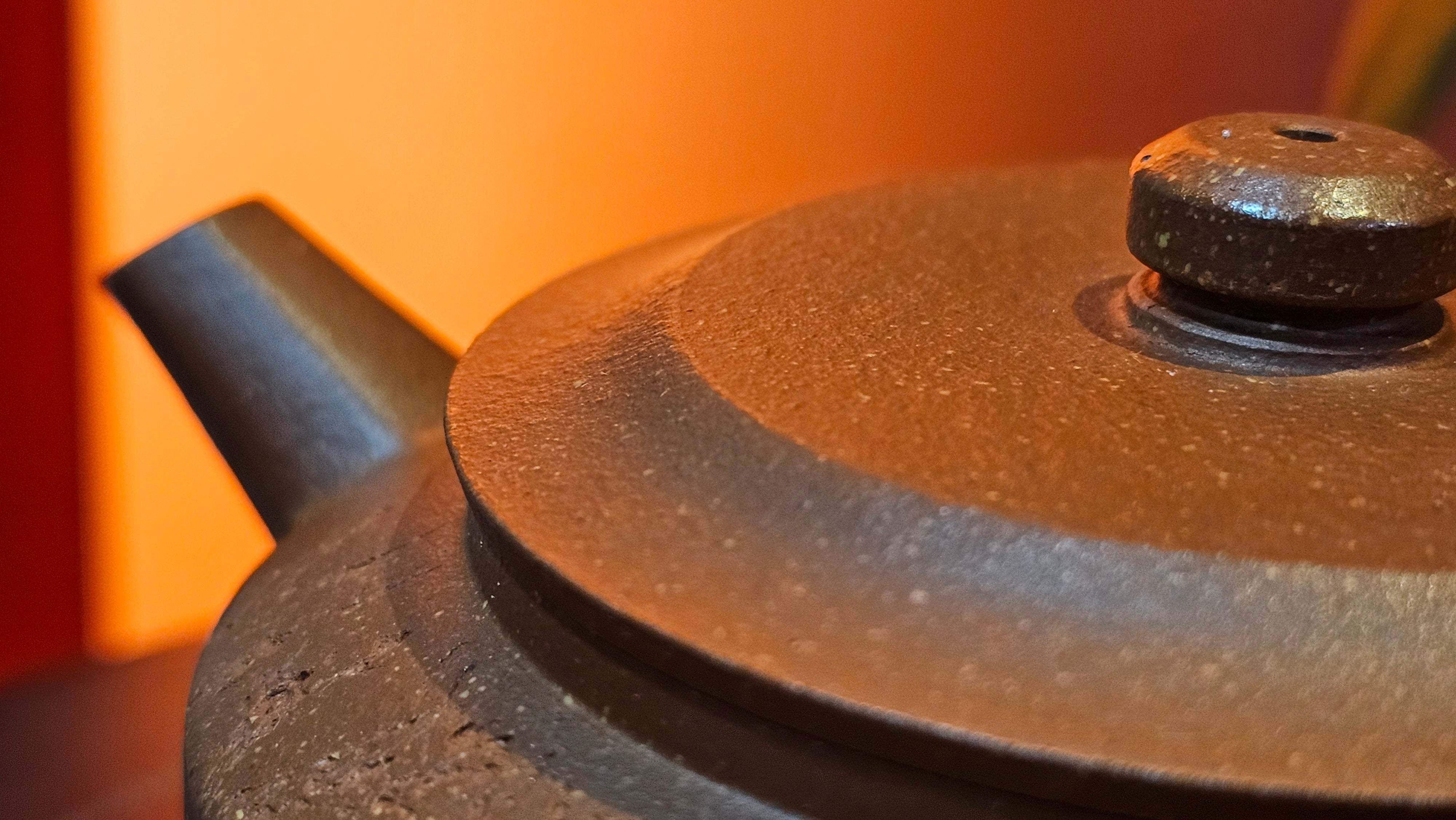 Zhou Pan《周盘》, 166.8ml, Hong Jiang Po Ni 红降坡泥, by Craftsman Zhu Shu 朱舒!~Engraving of Bamboos and Verse by Craftsman Mu Shan 牧山 ~!Congratulations!to Mr C.B., 0117hrs 13th Oct 2025. Inglewood! CA.