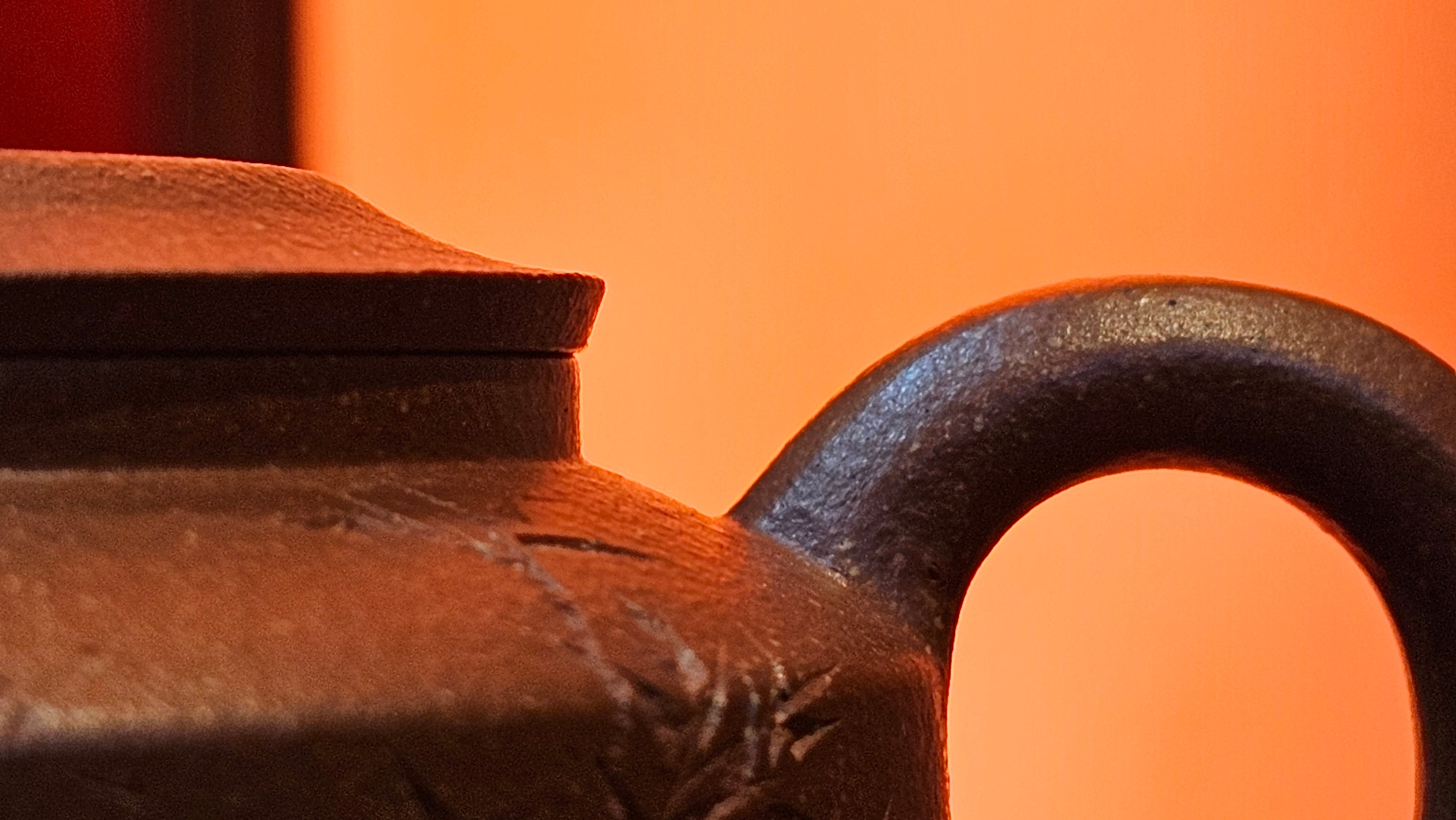 Zhou Pan《周盘》, 166.8ml, Hong Jiang Po Ni 红降坡泥, by Craftsman Zhu Shu 朱舒!~Engraving of Bamboos and Verse by Craftsman Mu Shan 牧山 ~!Congratulations!to Mr C.B., 0117hrs 13th Oct 2025. Inglewood! CA.