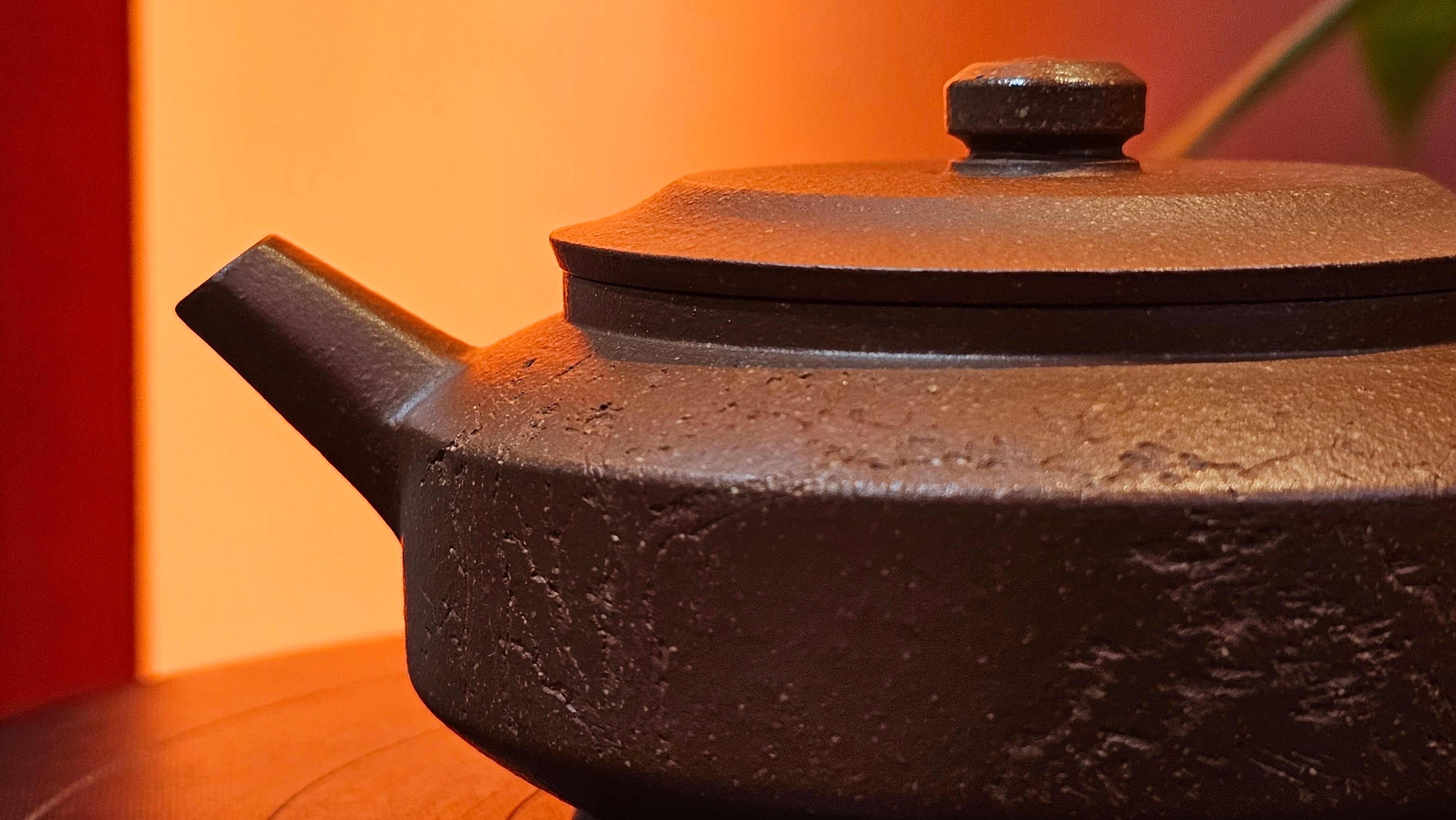 Zhou Pan《周盘》, 166.8ml, Hong Jiang Po Ni 红降坡泥, by Craftsman Zhu Shu 朱舒!~Engraving of Bamboos and Verse by Craftsman Mu Shan 牧山 ~!Congratulations!to Mr C.B., 0117hrs 13th Oct 2025. Inglewood! CA.