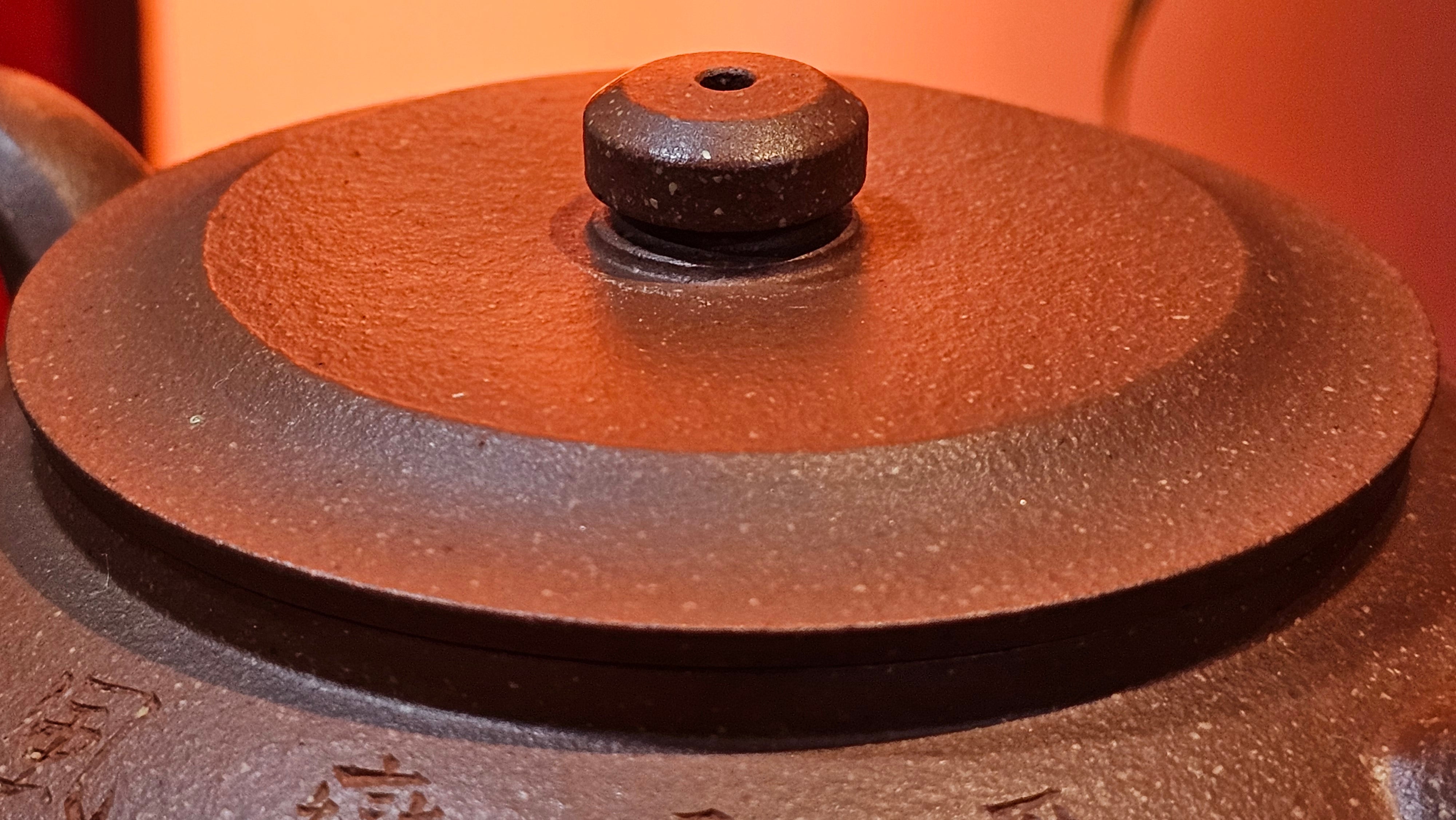 Zhou Pan《周盘》, 166.8ml, Hong Jiang Po Ni 红降坡泥, by Craftsman Zhu Shu 朱舒!~Engraving of Bamboos and Verse by Craftsman Mu Shan 牧山 ~!Congratulations!to Mr C.B., 0117hrs 13th Oct 2025. Inglewood! CA.