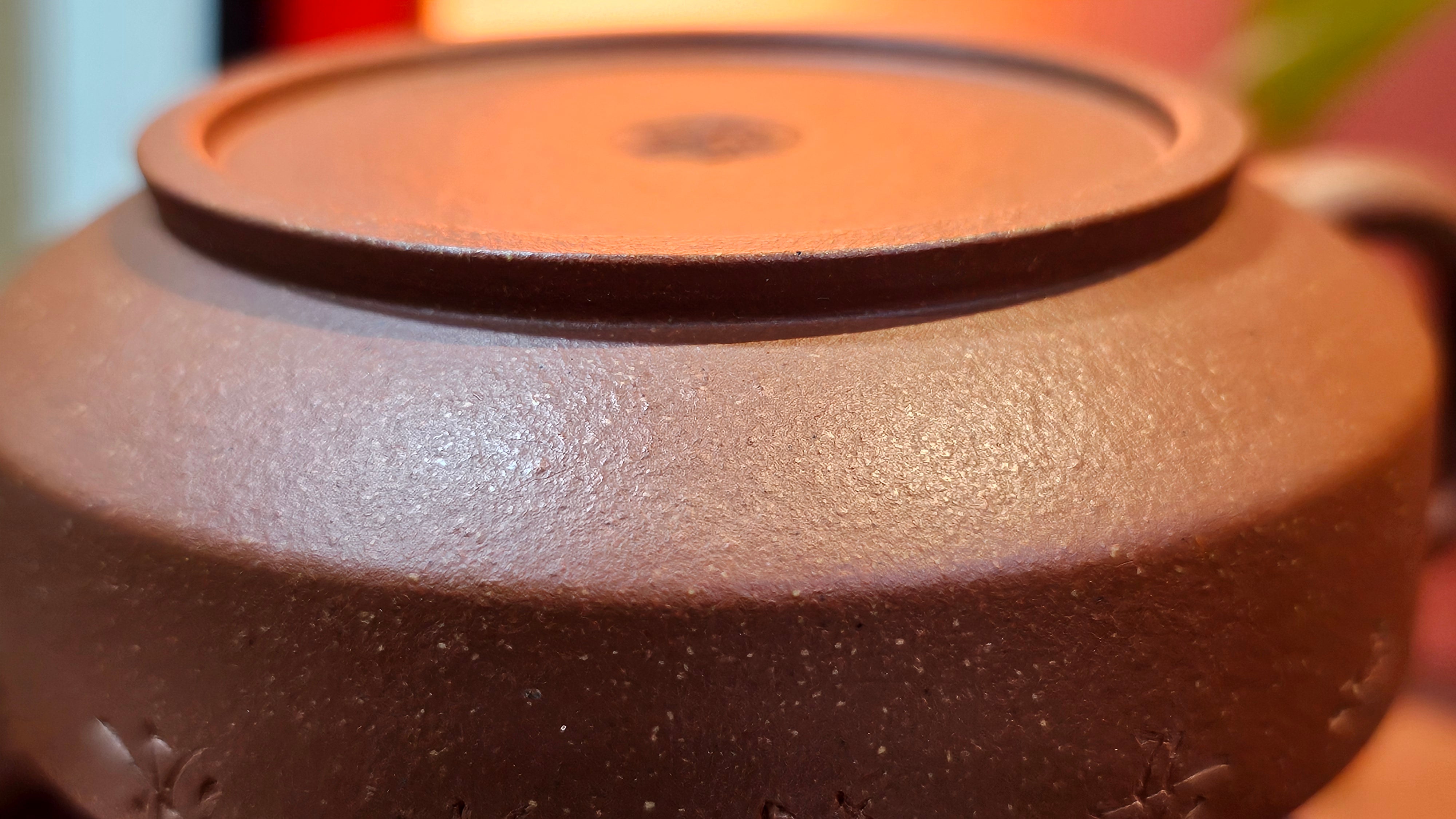 Zhou Pan《周盘》, 166.8ml, Hong Jiang Po Ni 红降坡泥, by Craftsman Zhu Shu 朱舒!~Engraving of Bamboos and Verse by Craftsman Mu Shan 牧山 ~!Congratulations!to Mr C.B., 0117hrs 13th Oct 2025. Inglewood! CA.